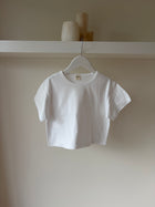 White oversize tee