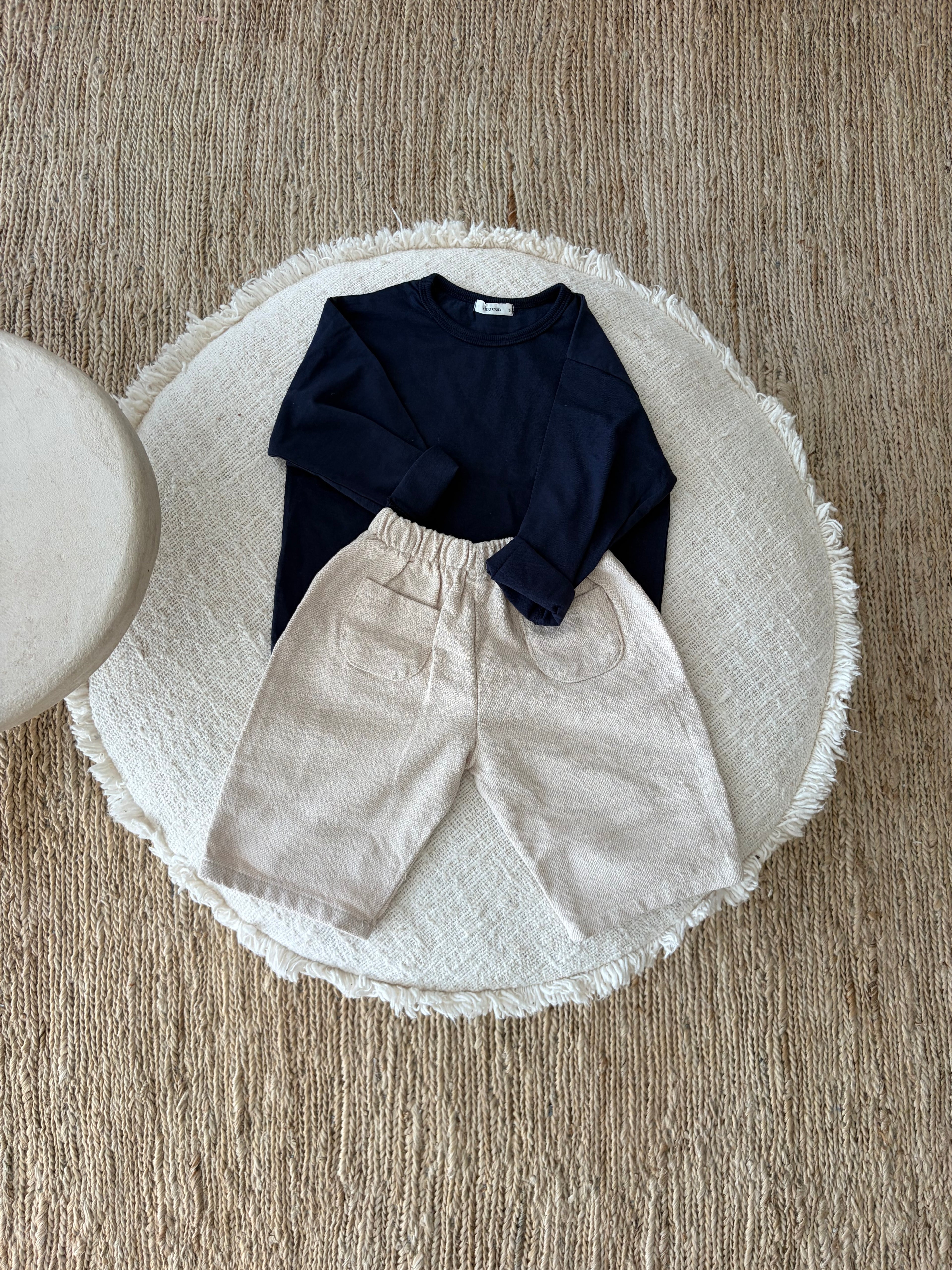 Beige wide pants