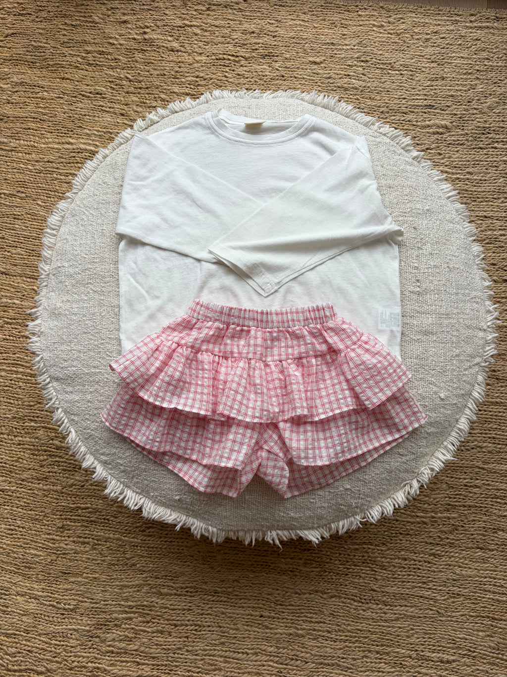 Pink vichy Can Can skort