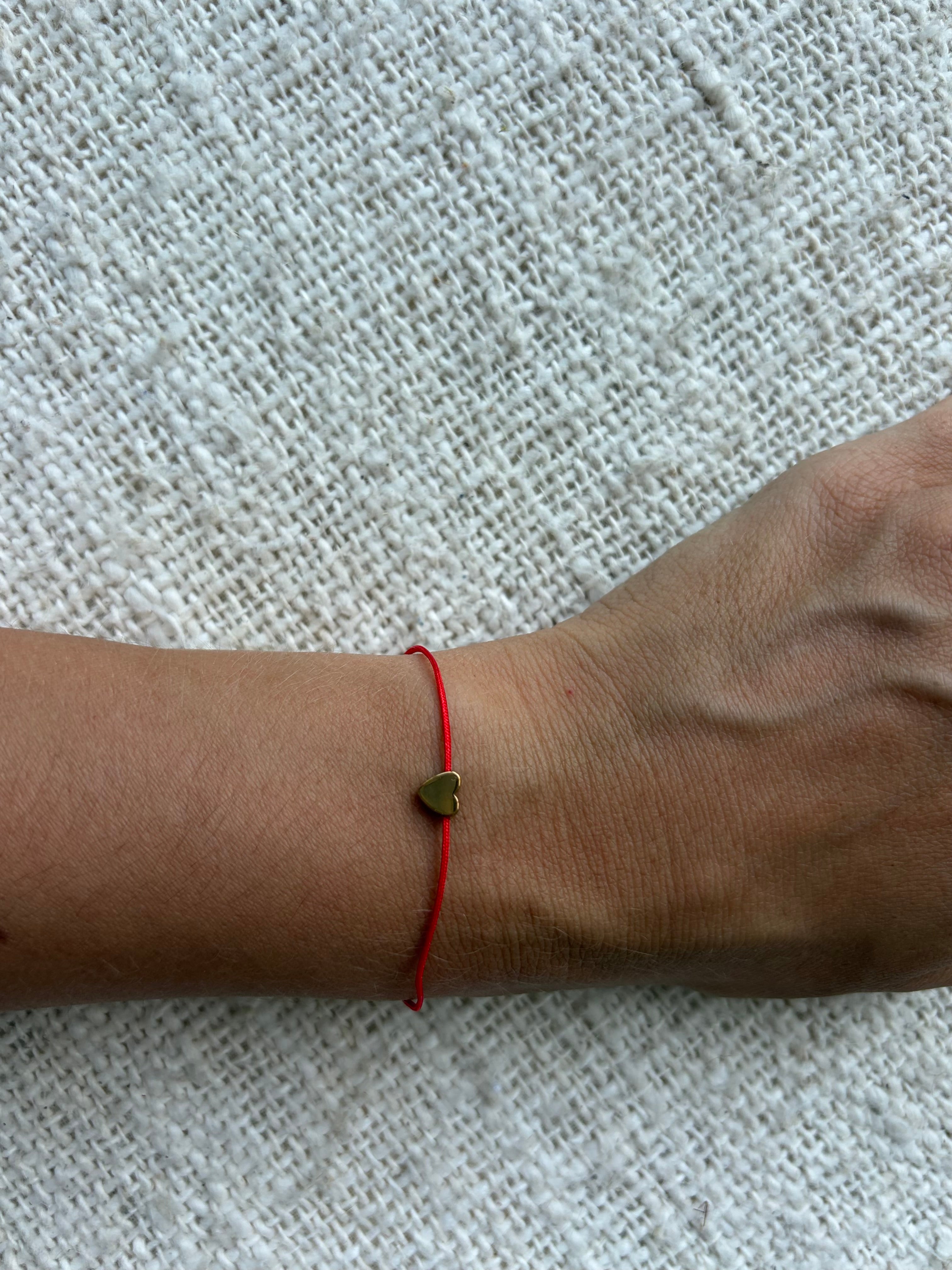 Mothersday gift heart bracelet - red