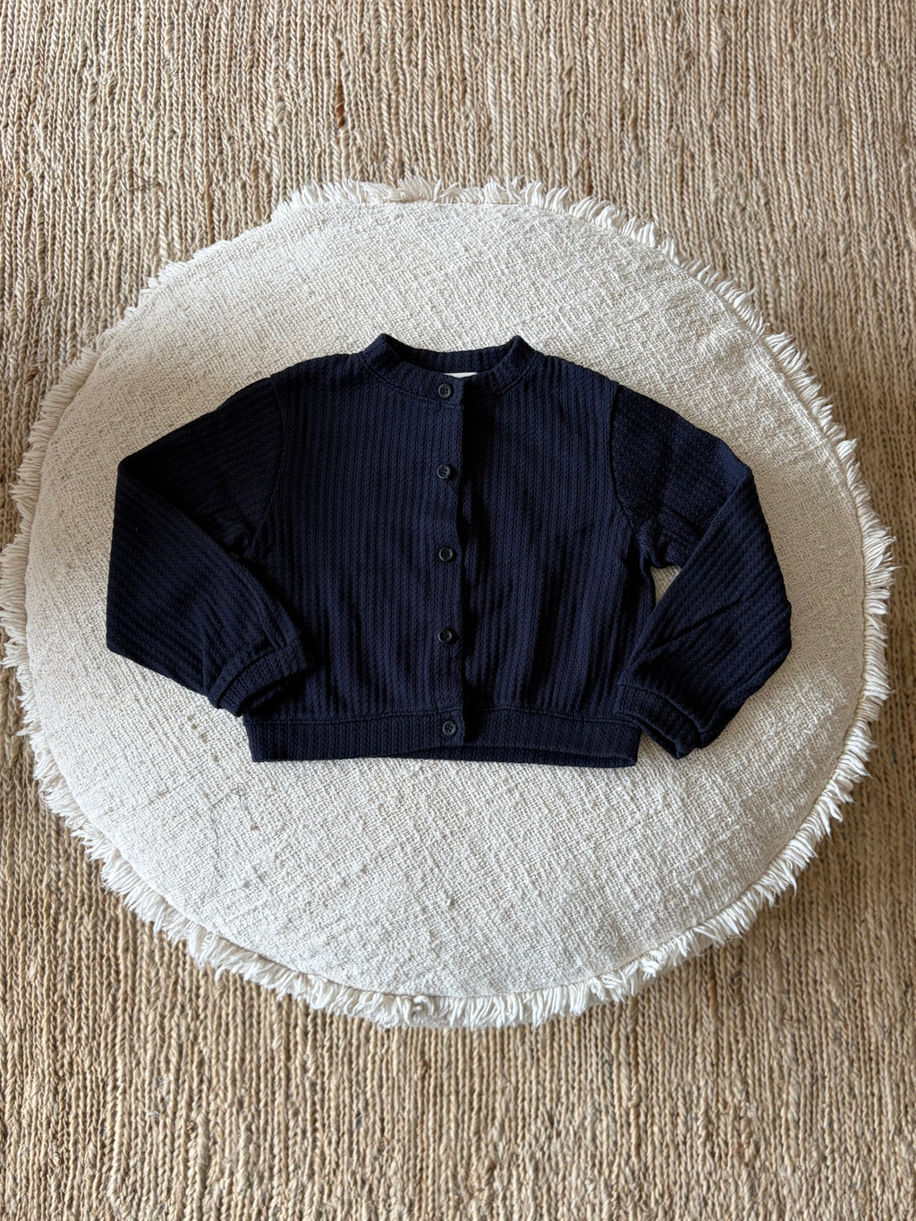 Navy knitted cardigan