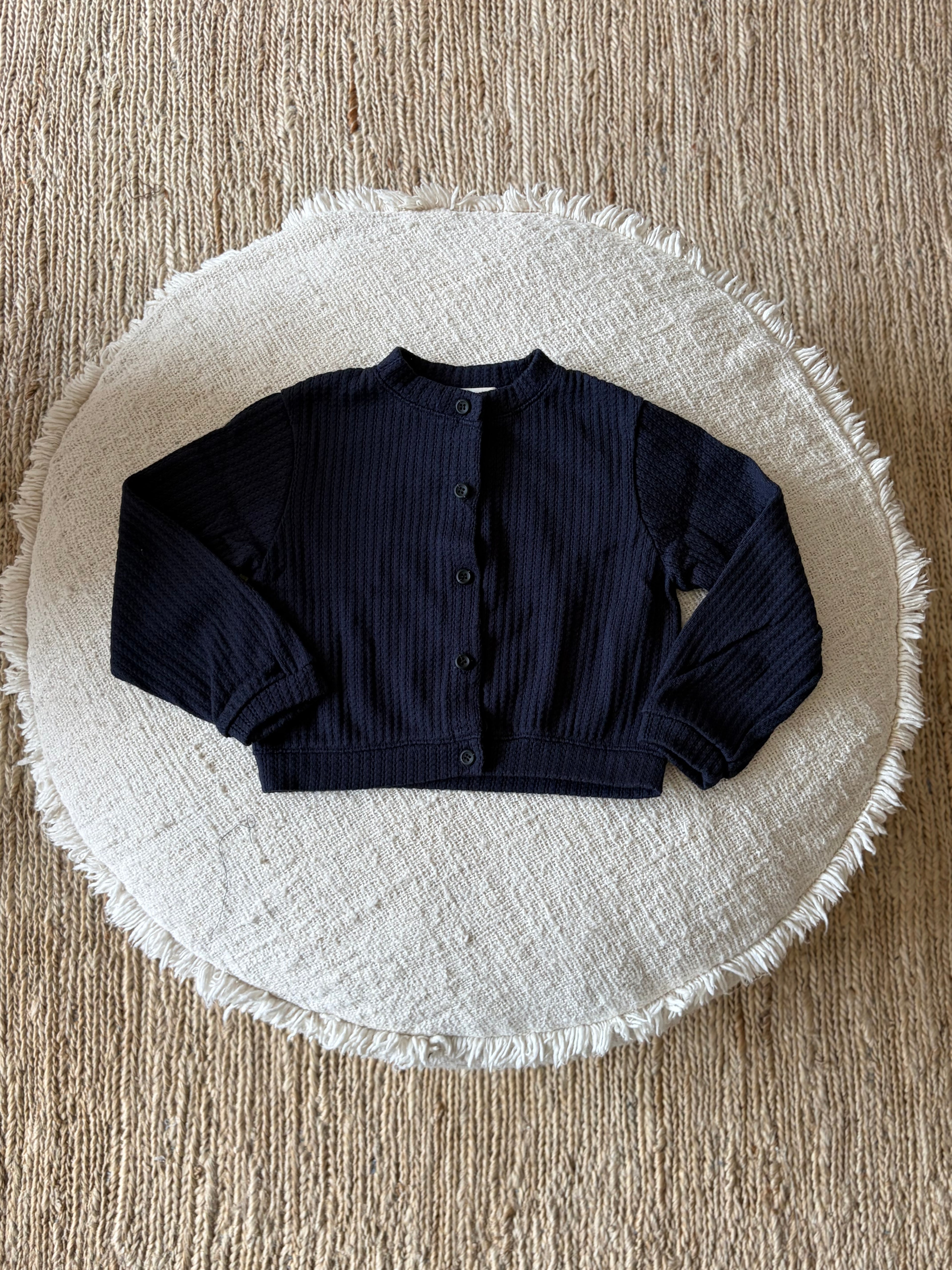 Navy knitted cardigan
