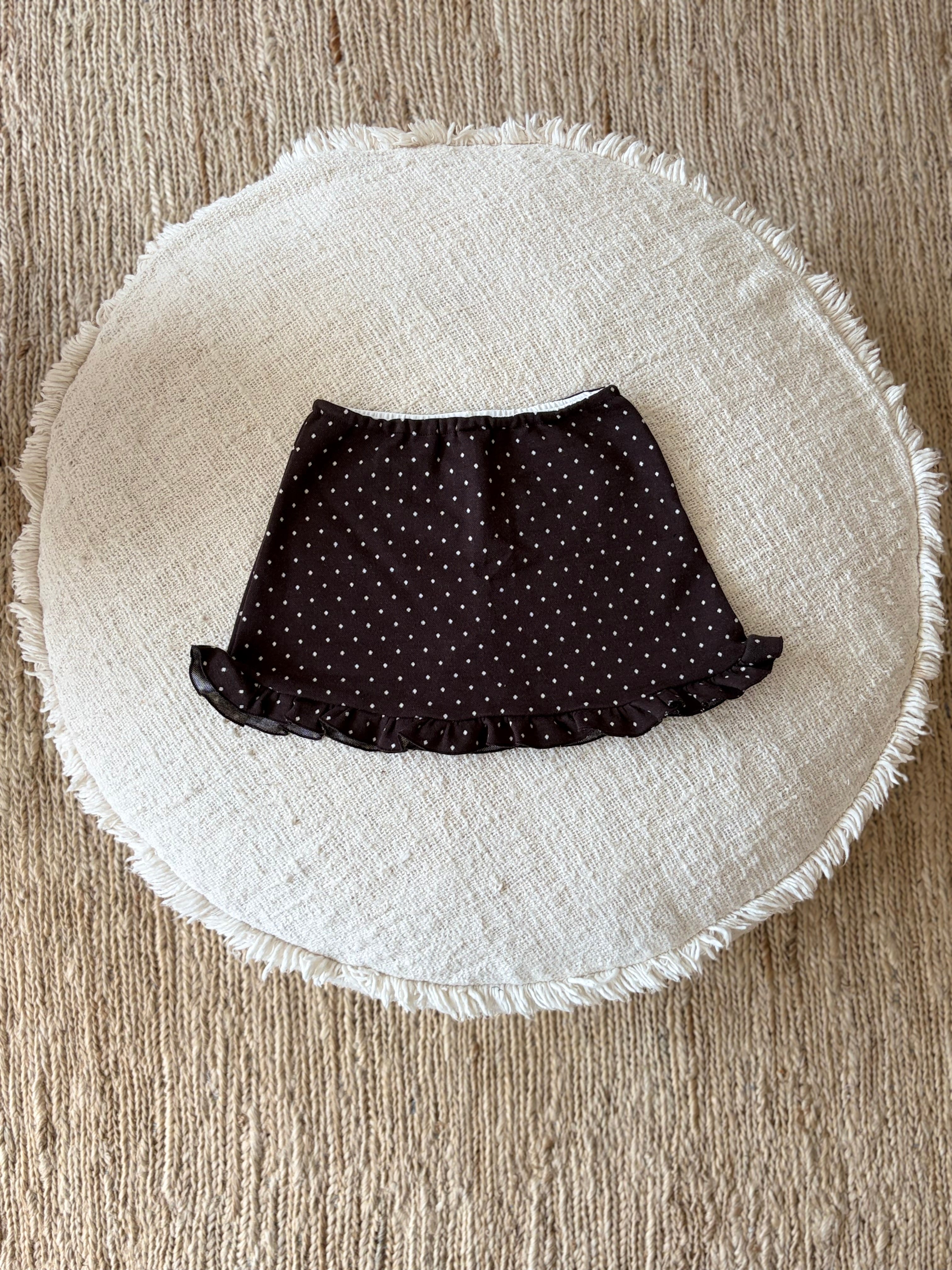 Dotted brown skirt