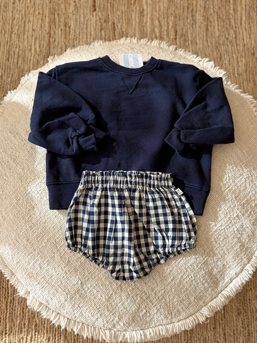 Blue vichy bloomer