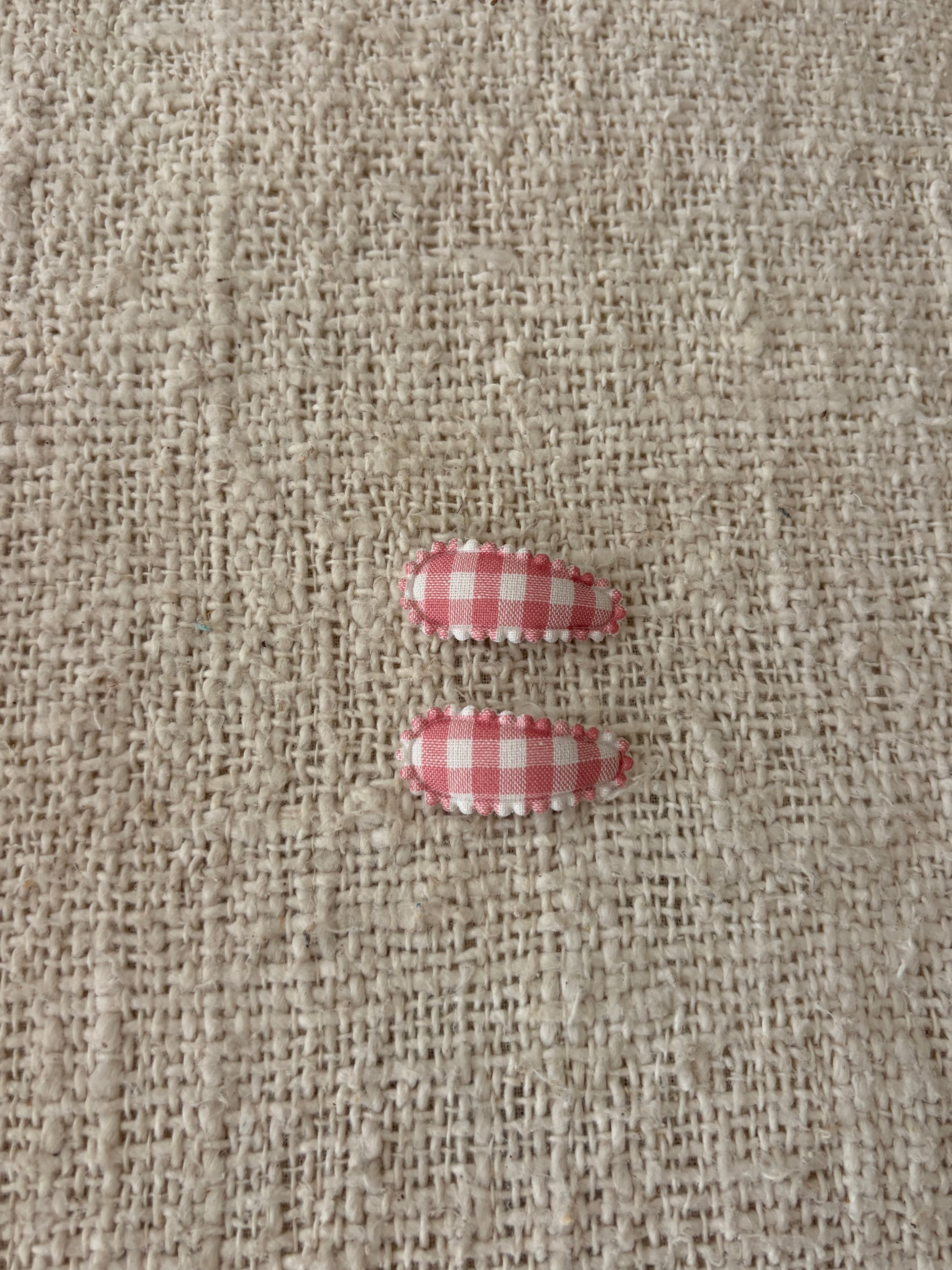 2 baby hairclips vichy pink