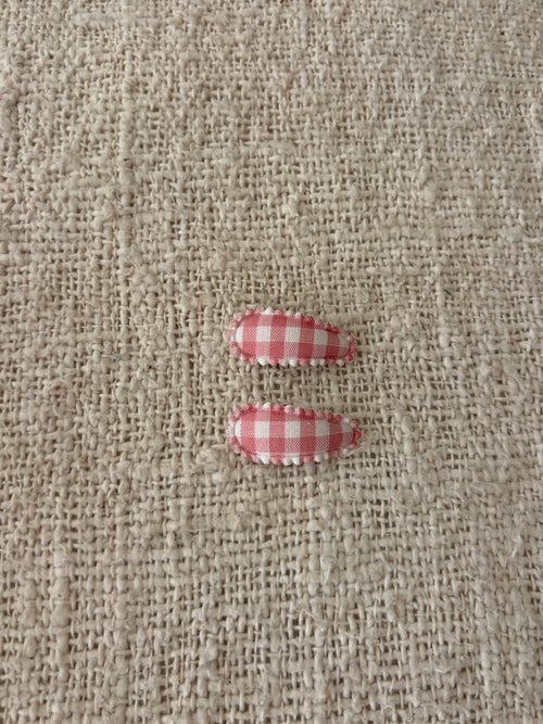 2 baby hairclips vichy pink
