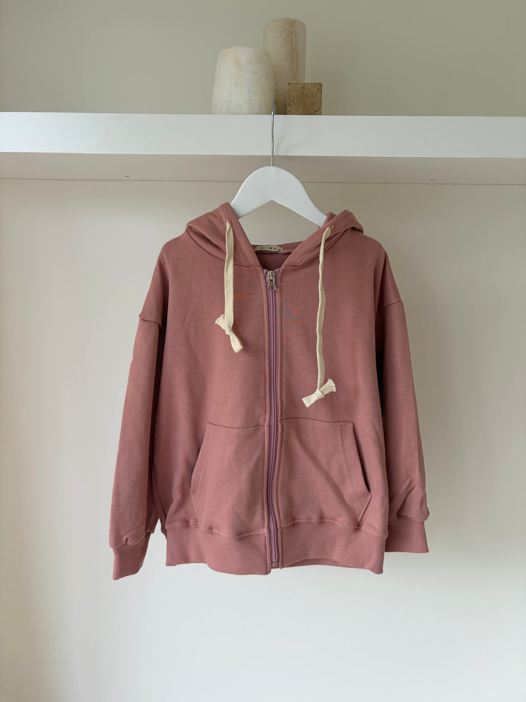 Oversize zip hoodie - pink