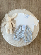 Striped pants - blue