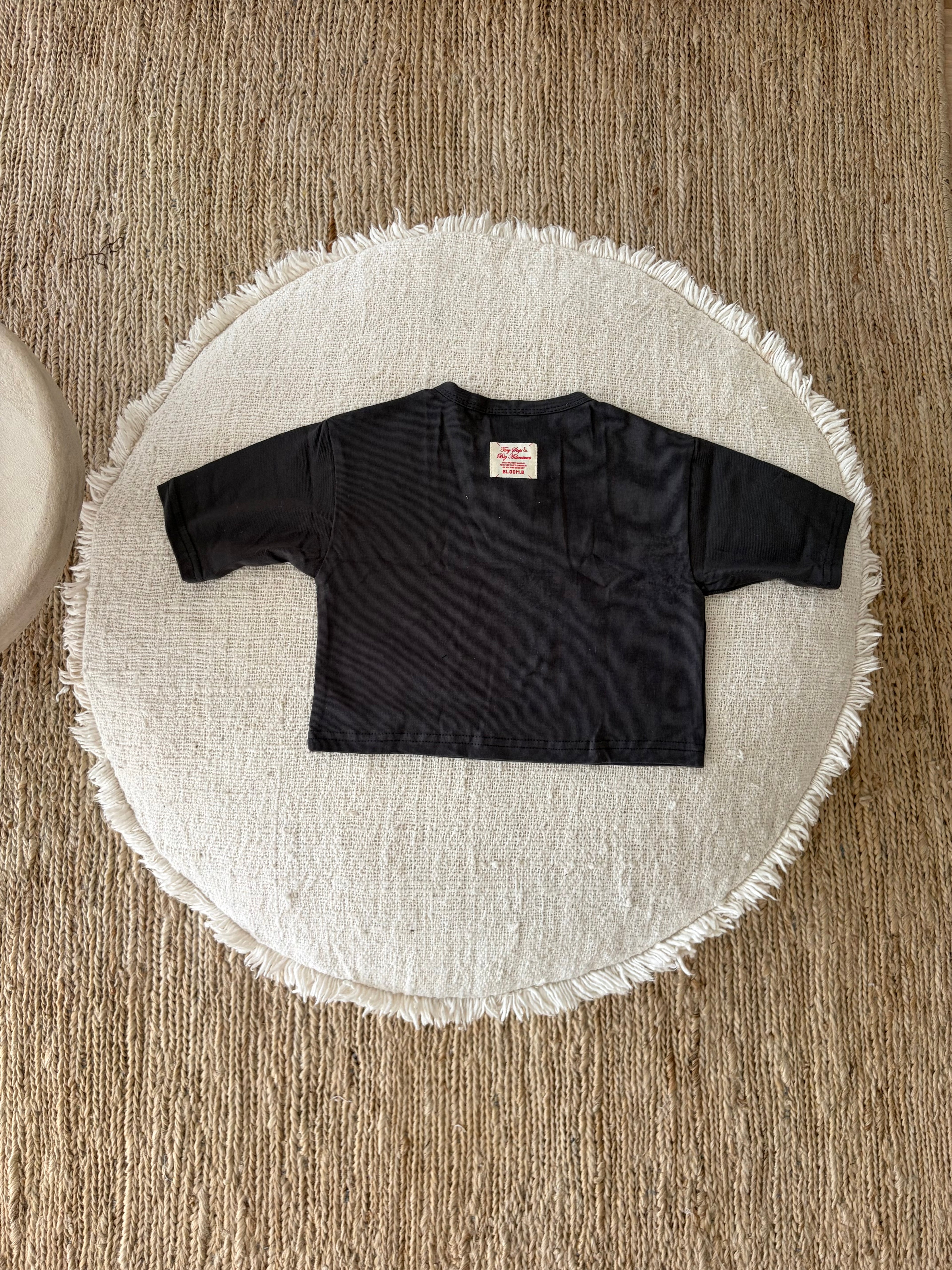 Button longsleeve baby - cream charcoal