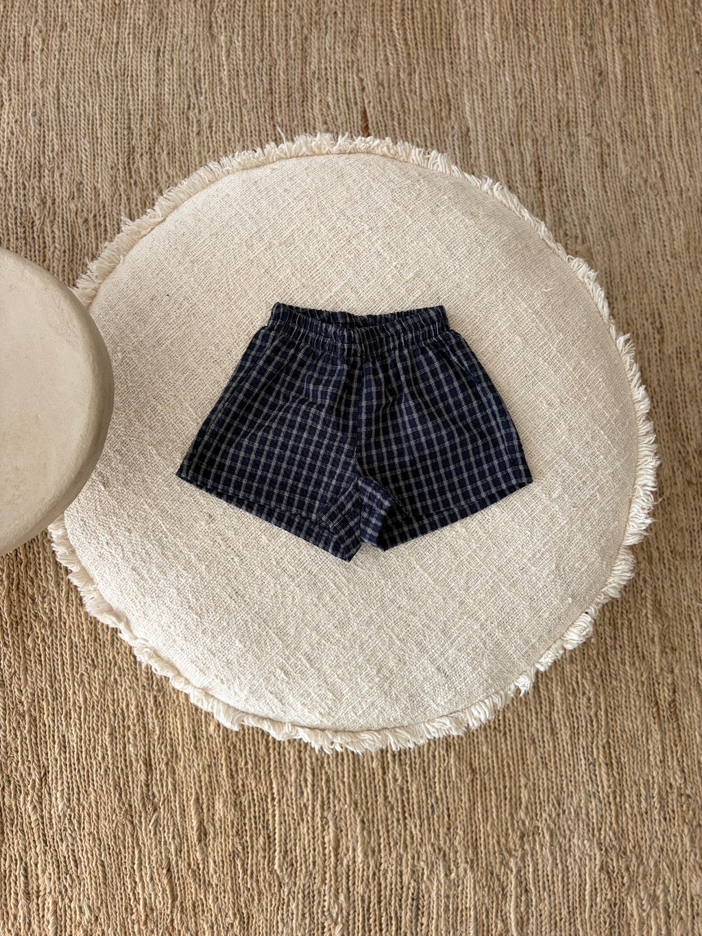 Check short - navy blue