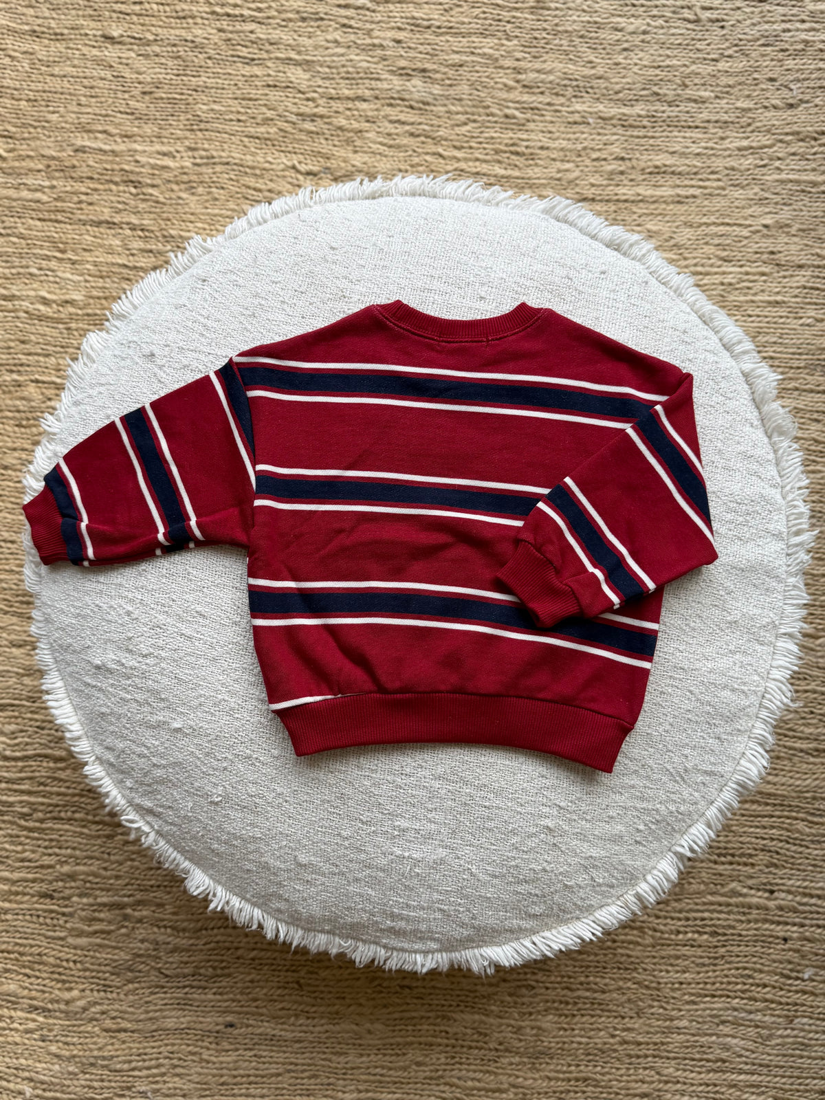 Chunky striped sweater - red