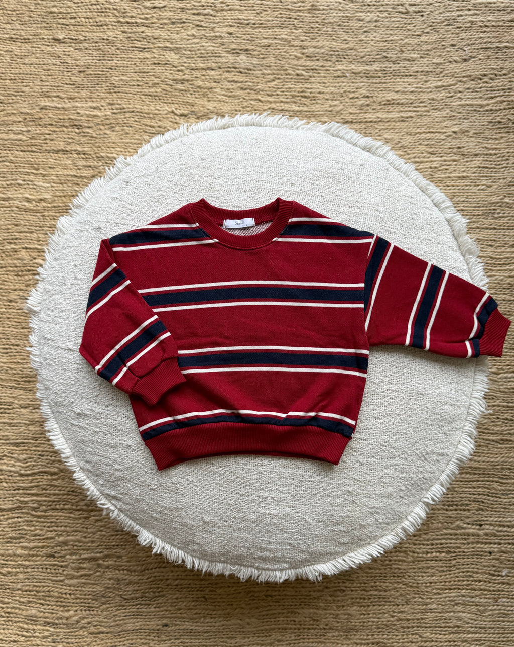 Chunky striped sweater - red