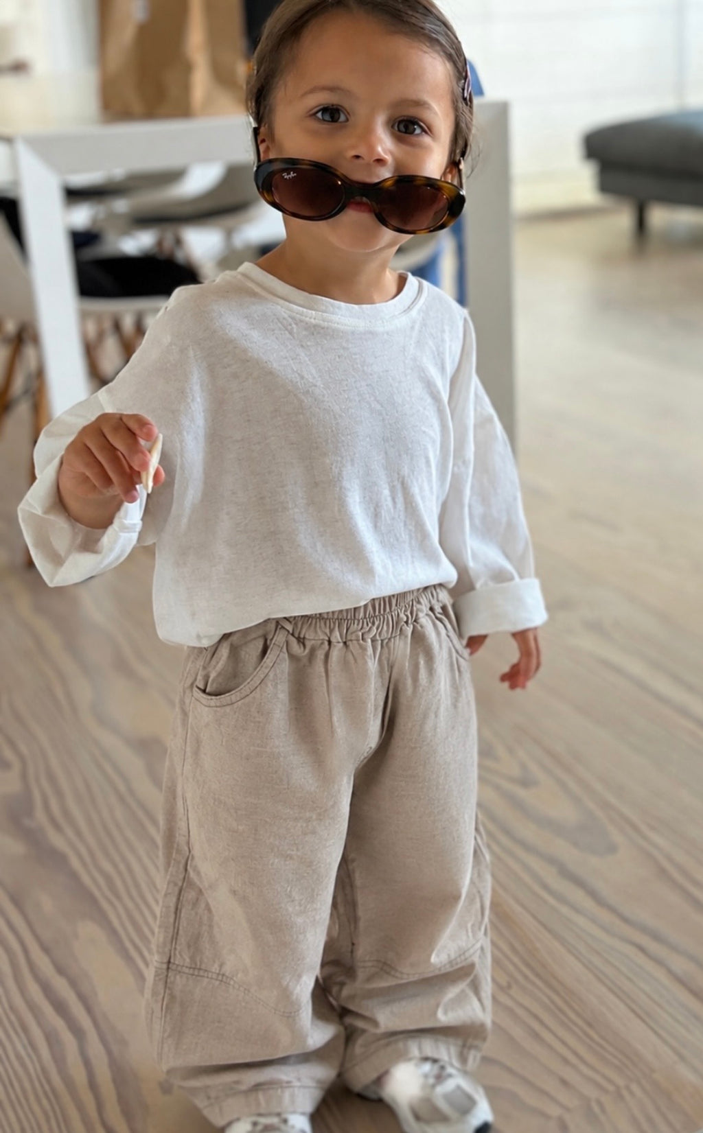 Cool beige baggy pants