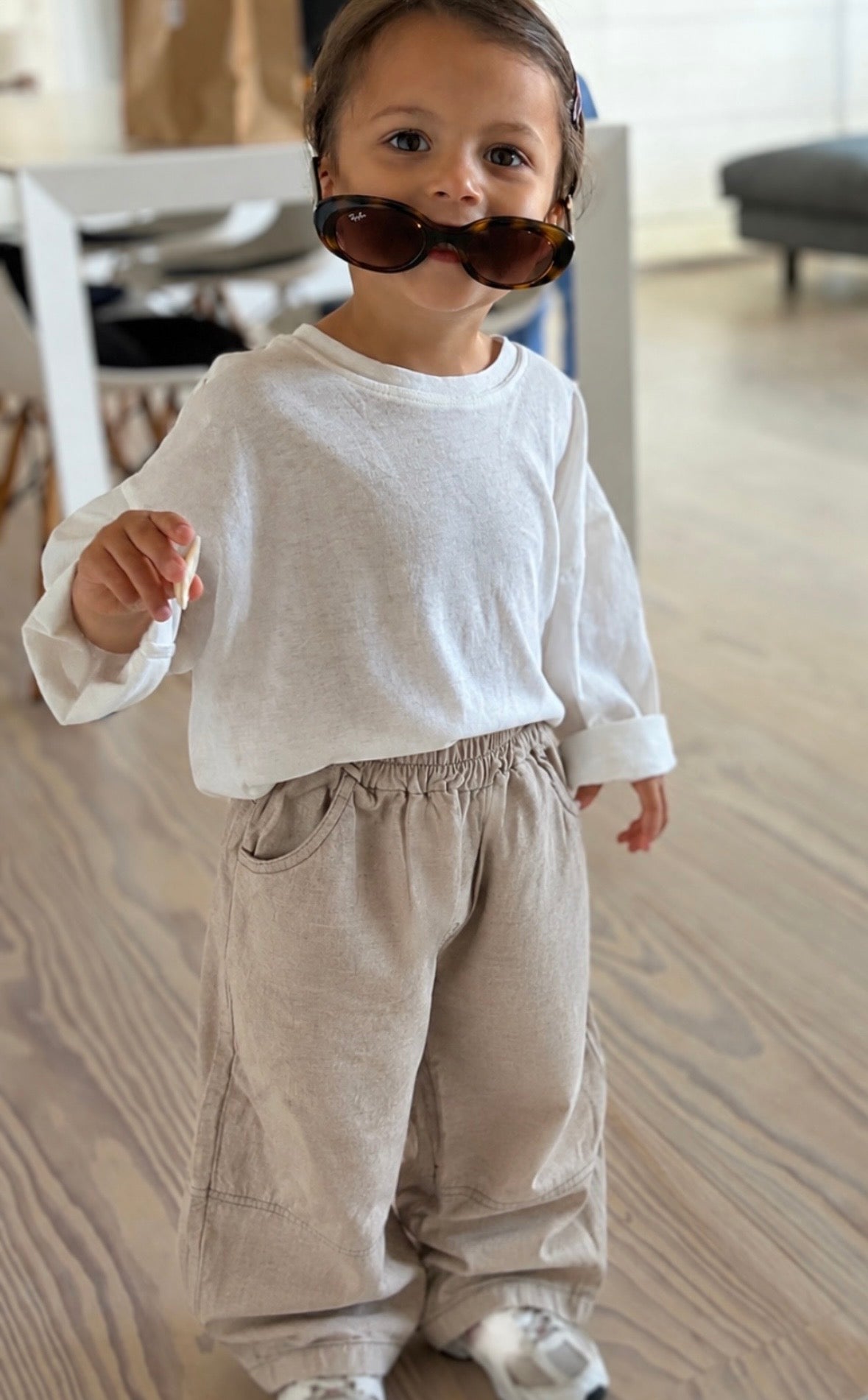 Cool beige baggy pants