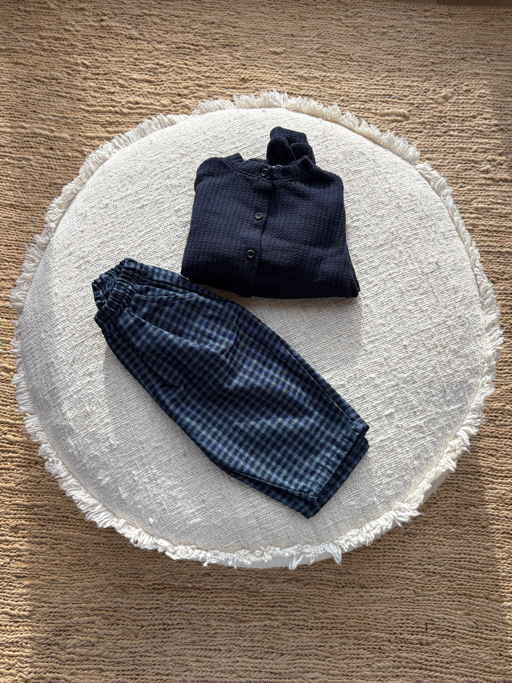 Navy knitted cardigan