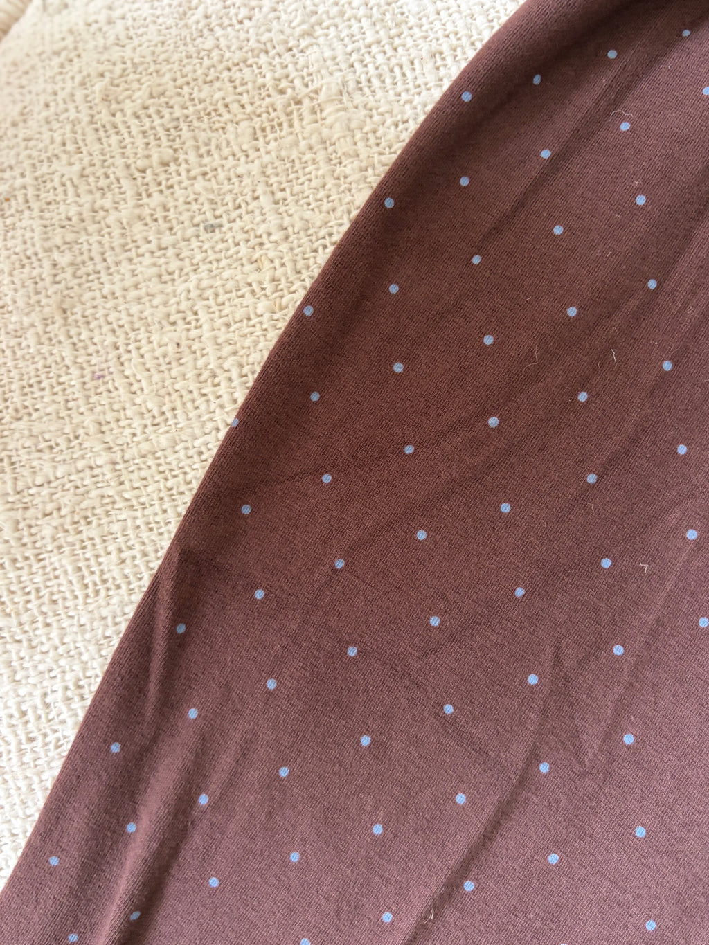 Dotted brown frill pants