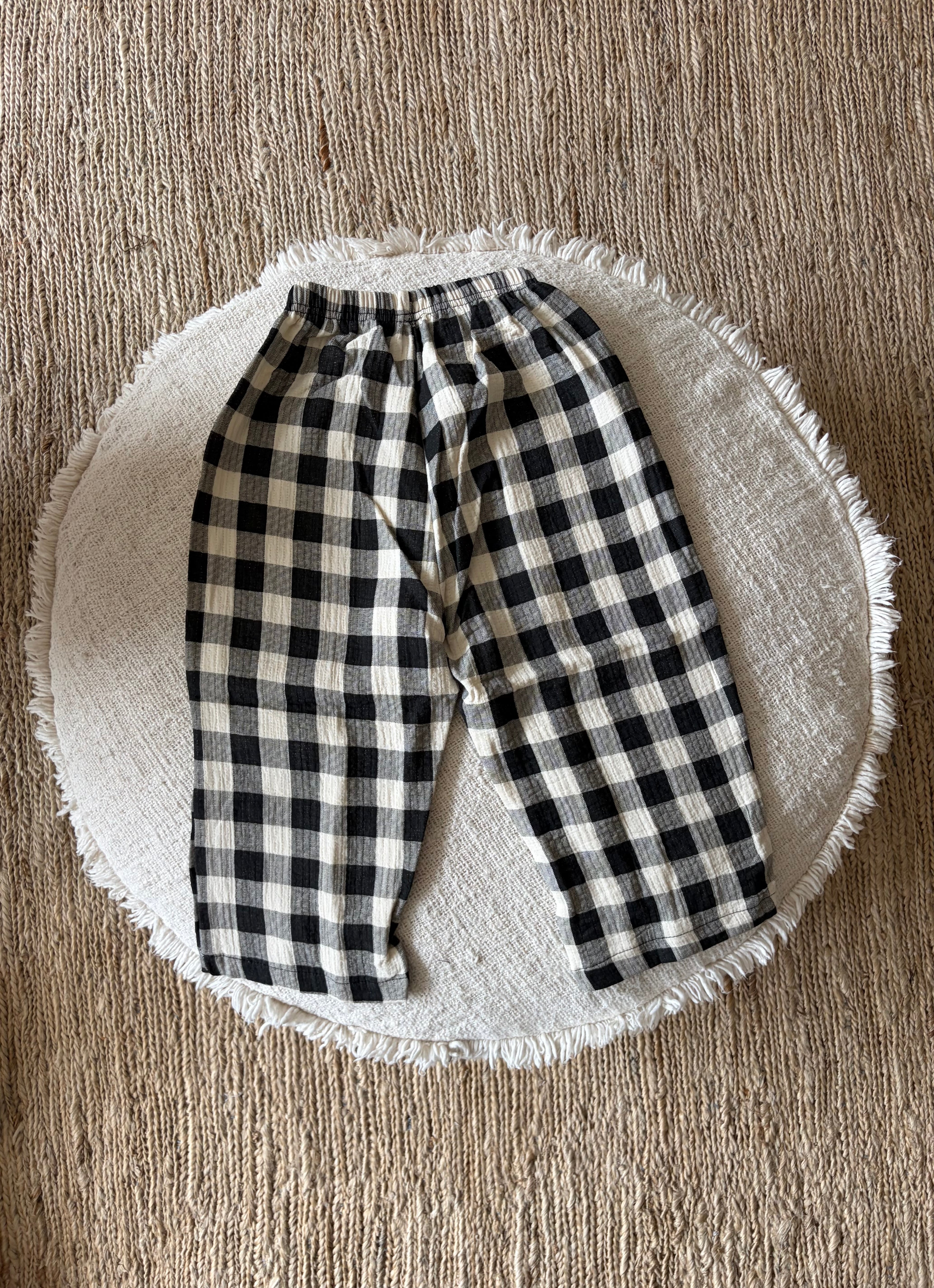 Black check pants