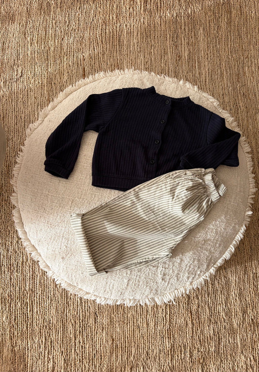 Navy knitted cardigan