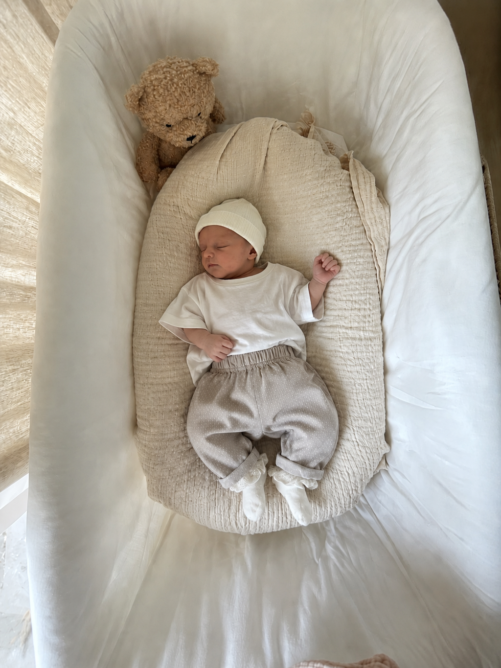 Grey dotted baby pants