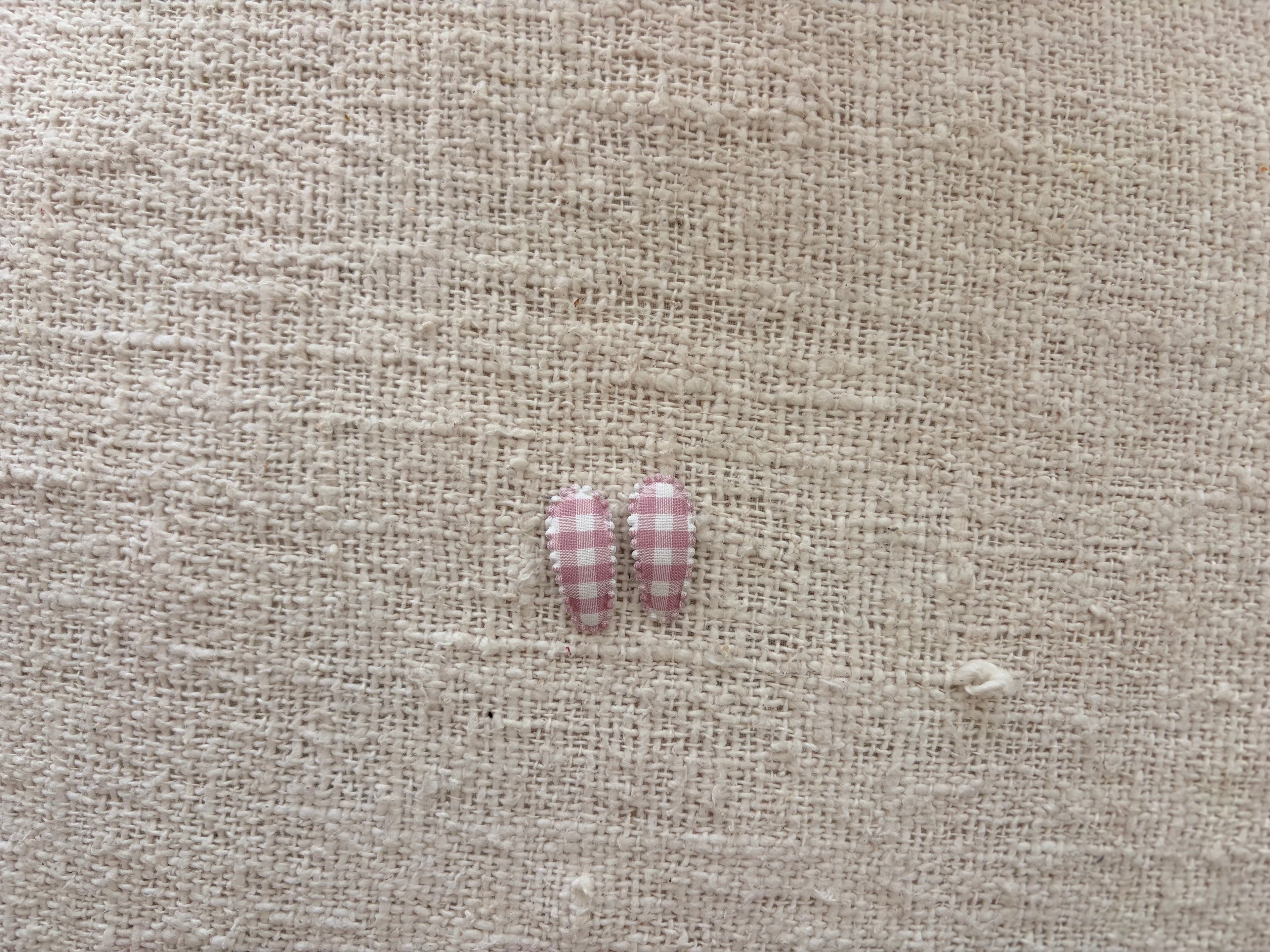 2 baby hairclips vichy dusty pink