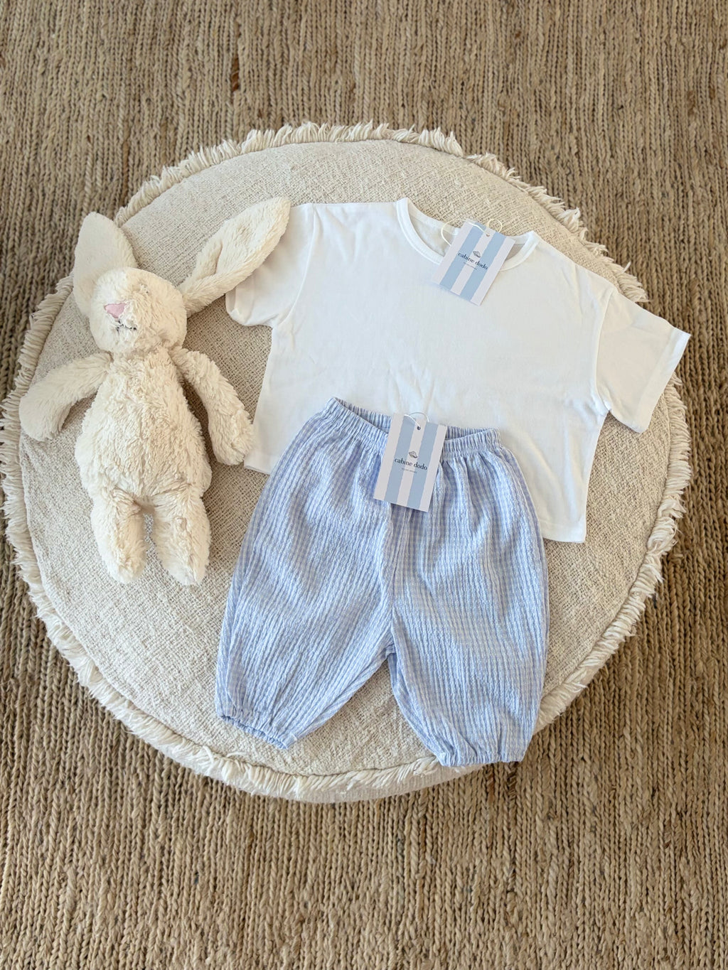Light blue vichy pants