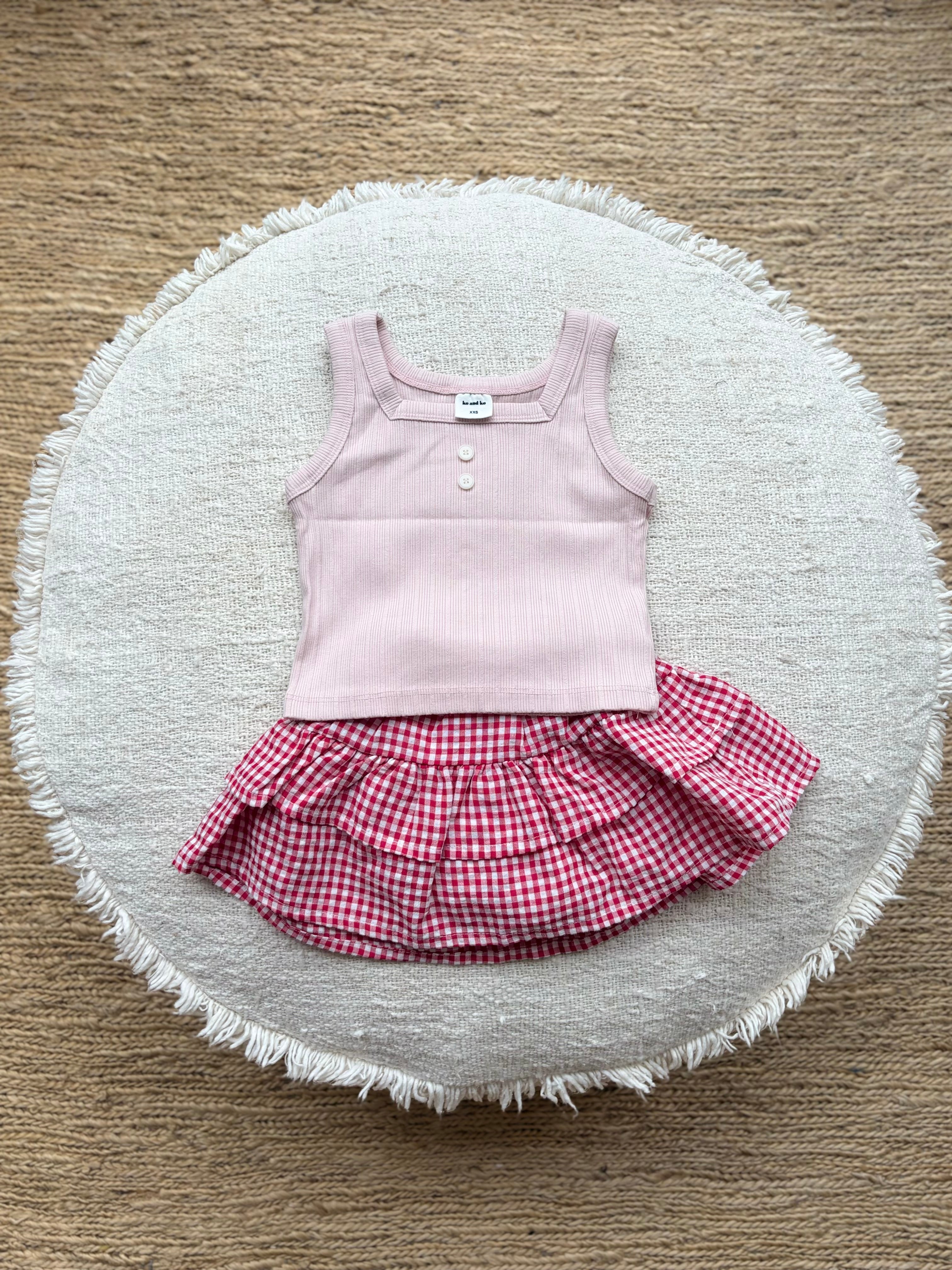 Ribbed tank top - pink