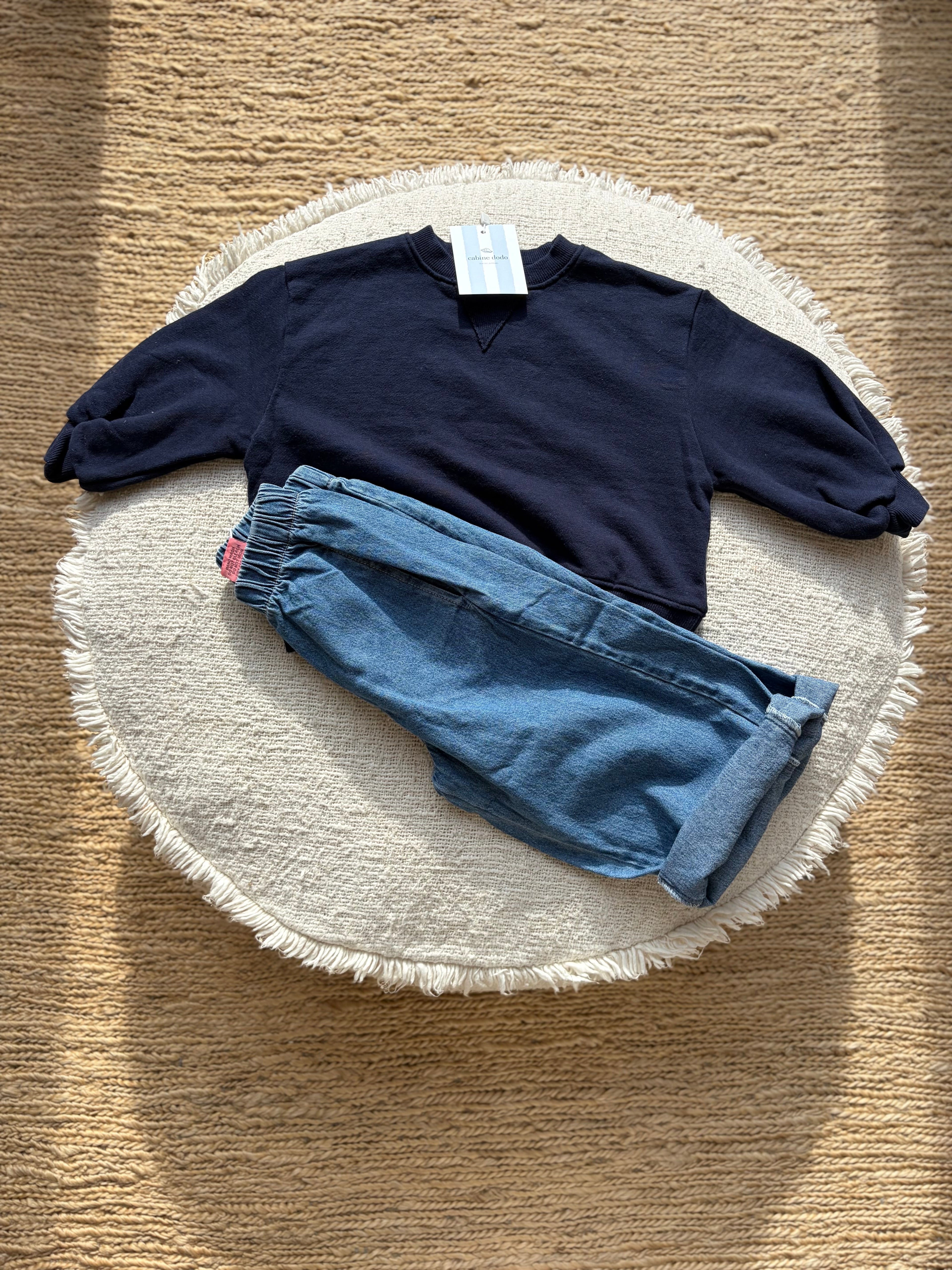Chunky sweater - navy blue