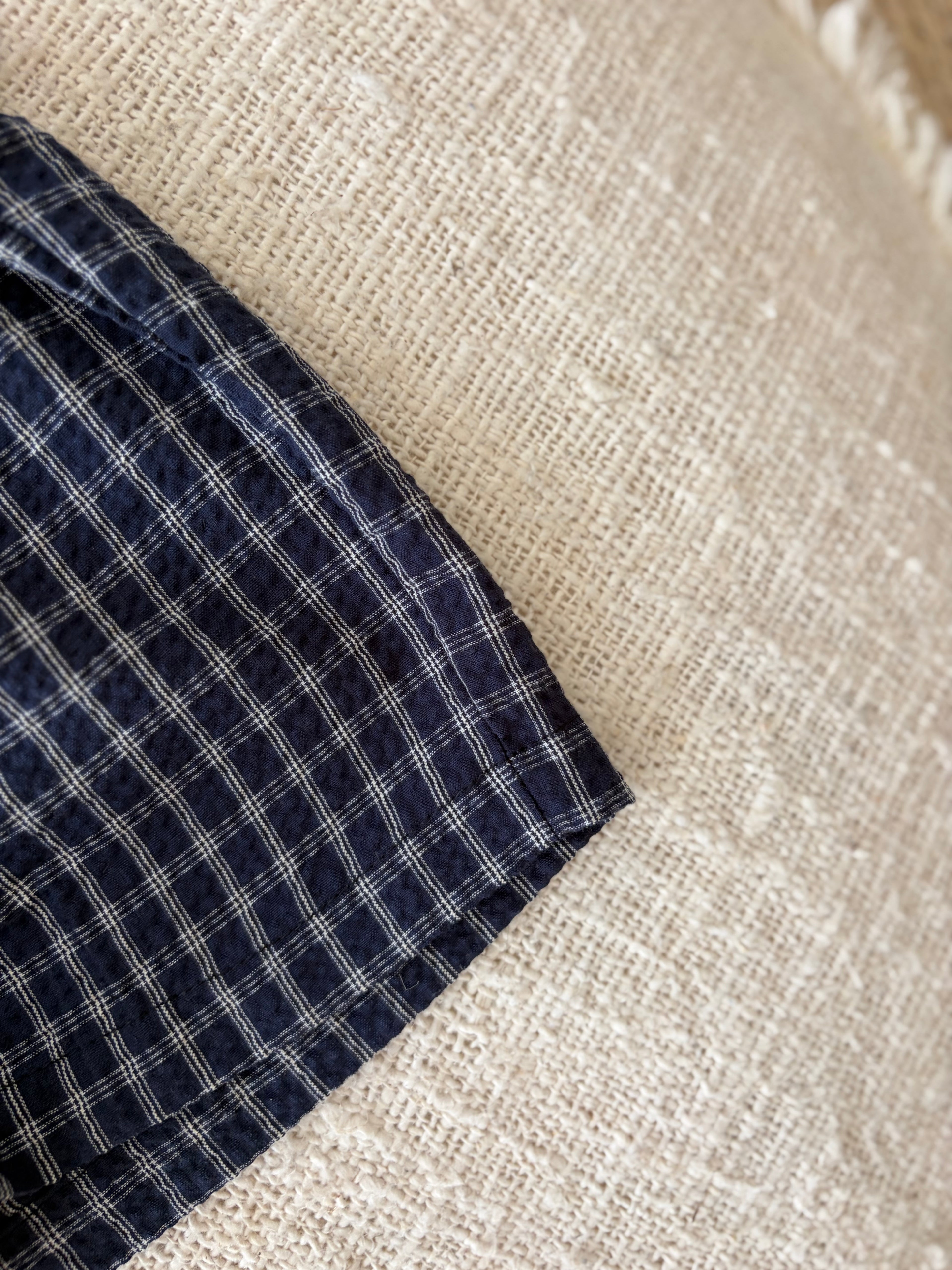 Check short - navy blue