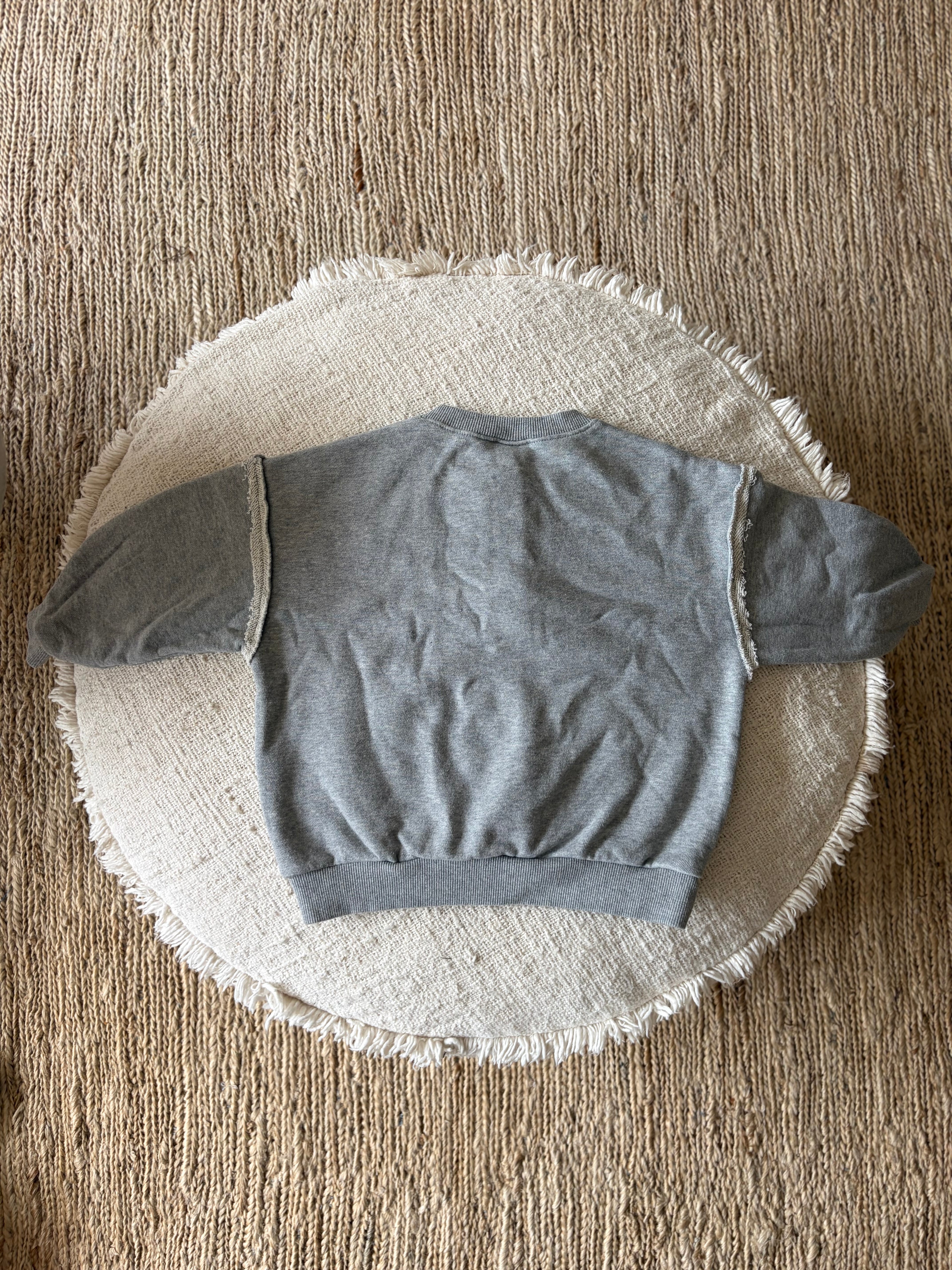 Jackie button sweater grey
