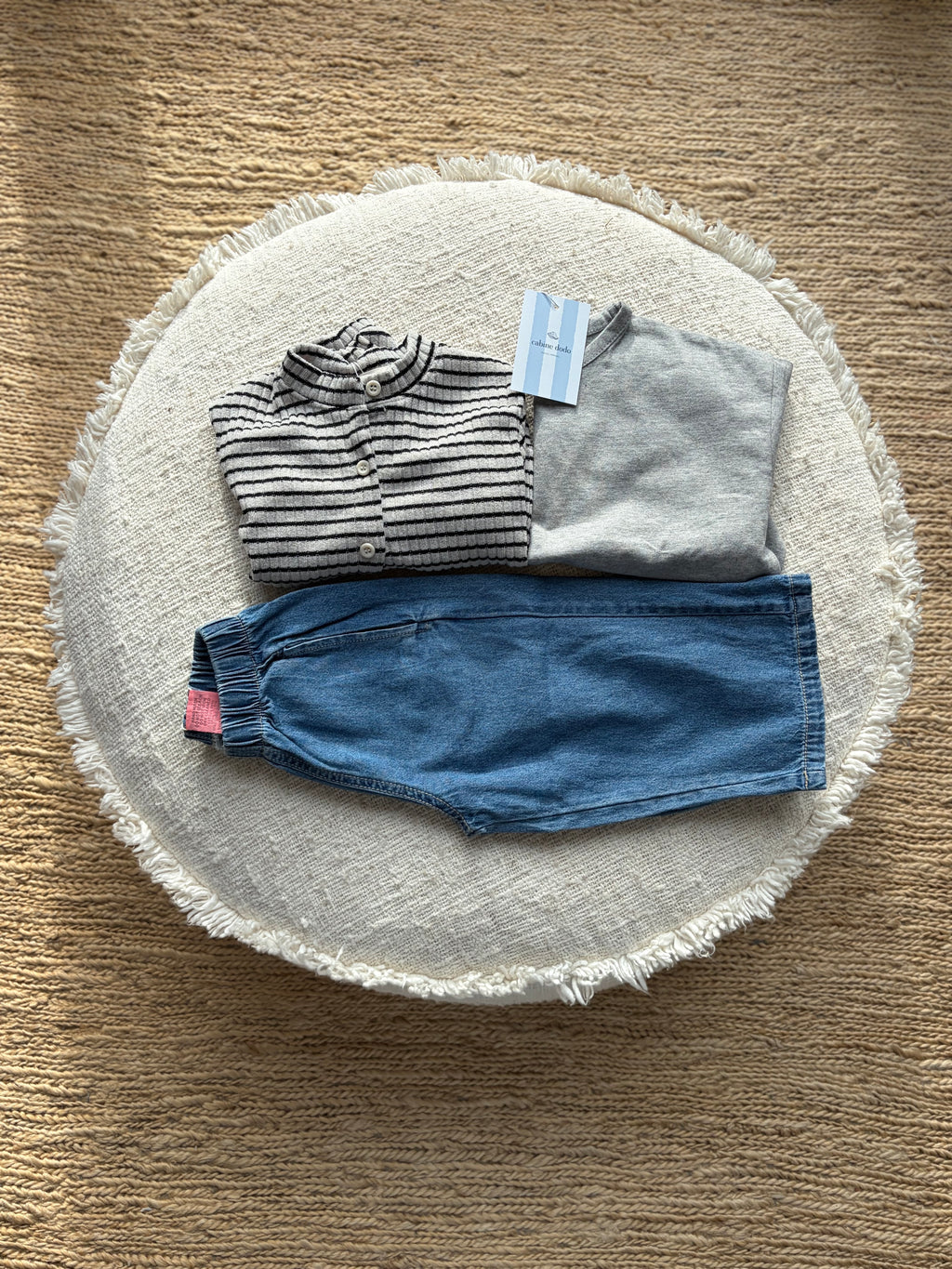 Striped knitted cardigan
