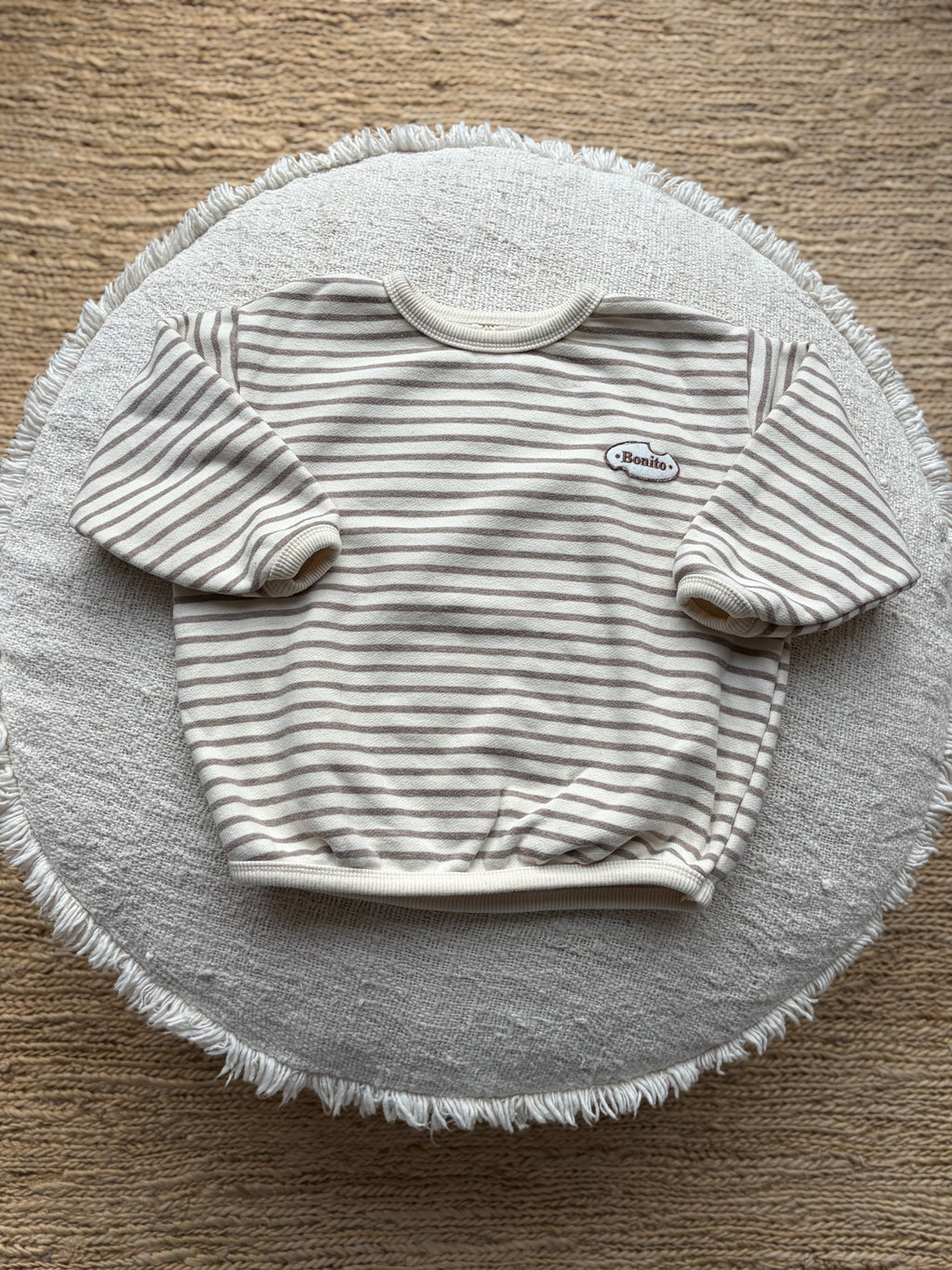 Oversize striped sweater -light fleece