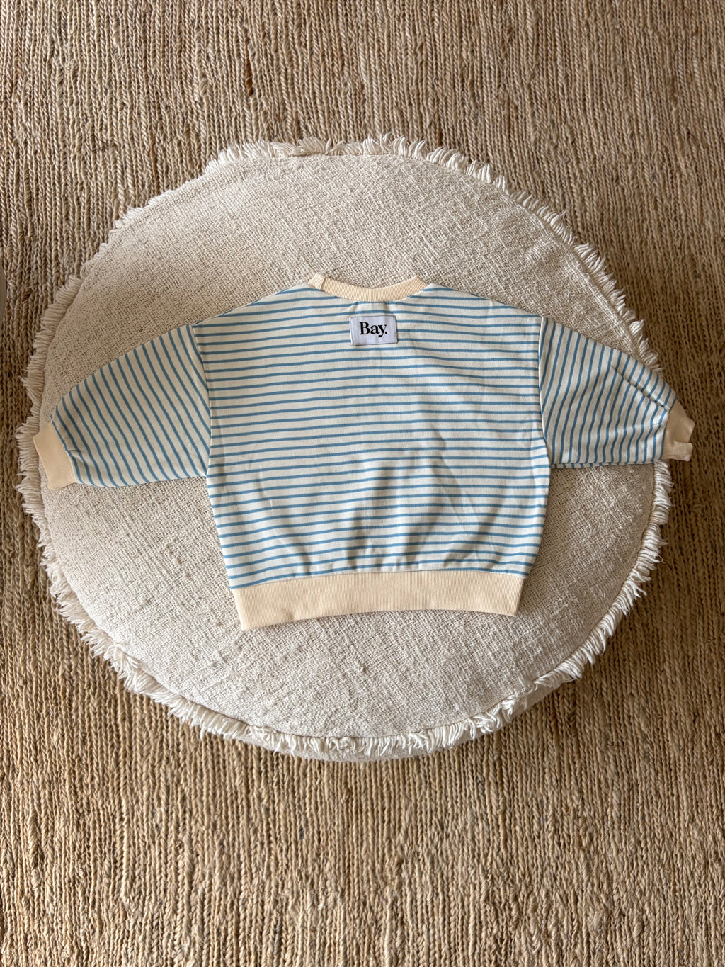Oversize striped sweater - light blue