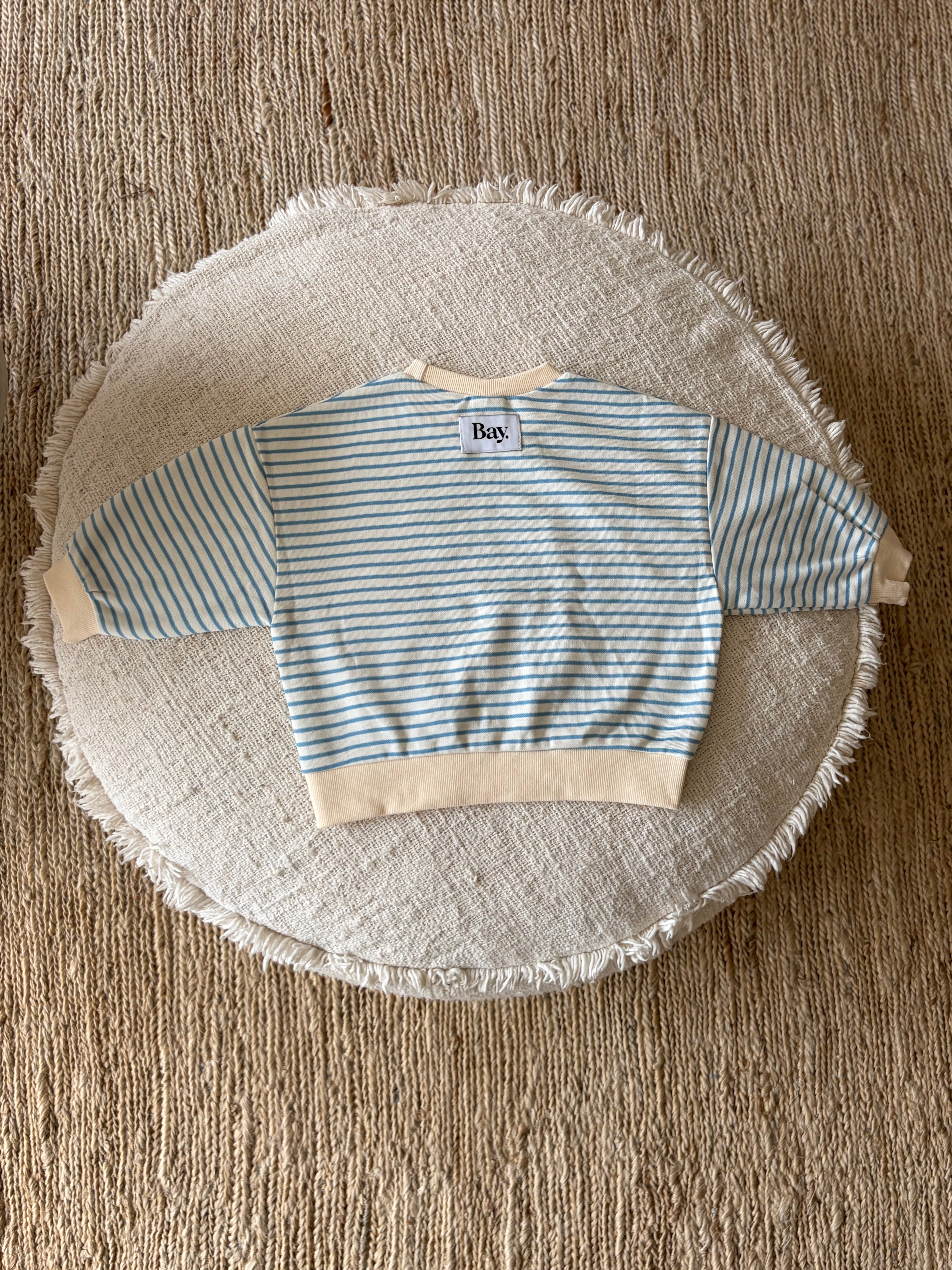 Oversize striped sweater - light blue