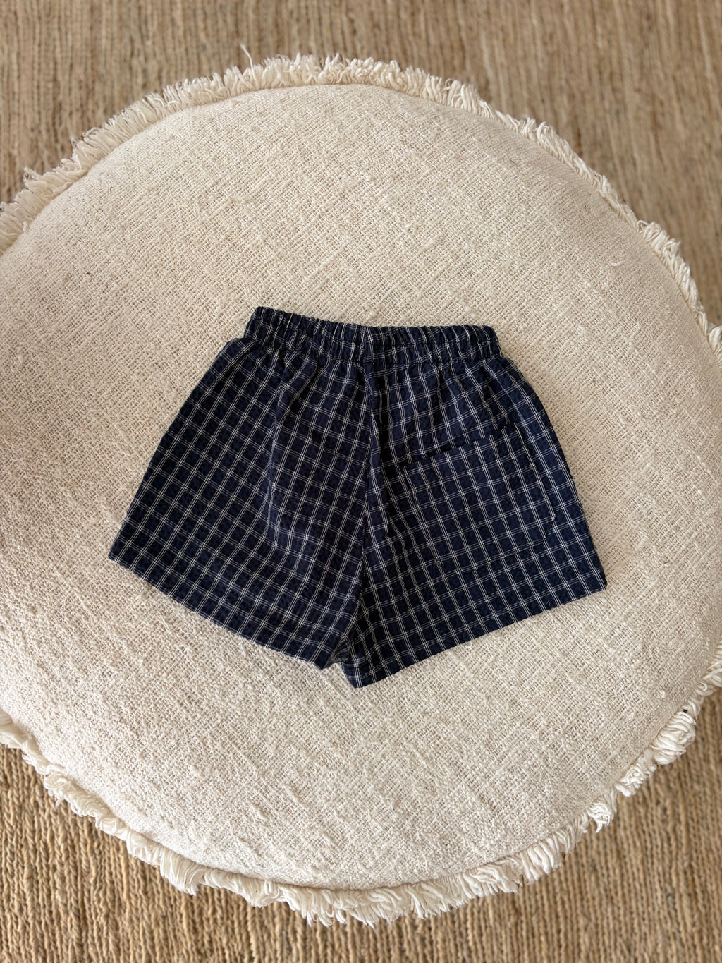 Check short - navy blue