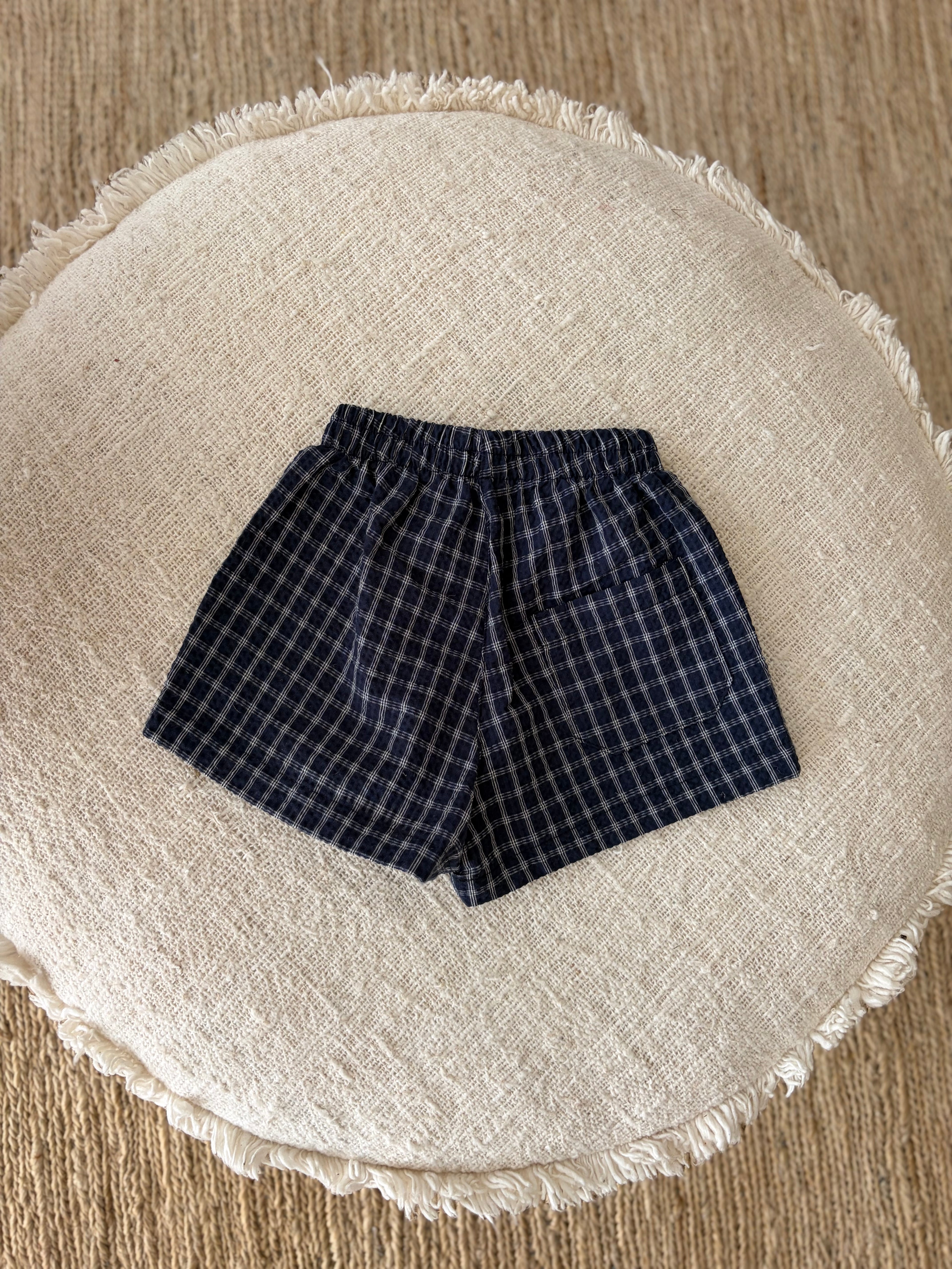 Check short - navy blue