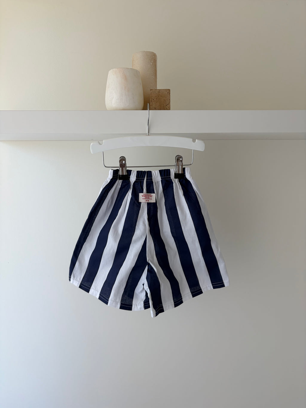 Striped short - blue & white - 100% cotton