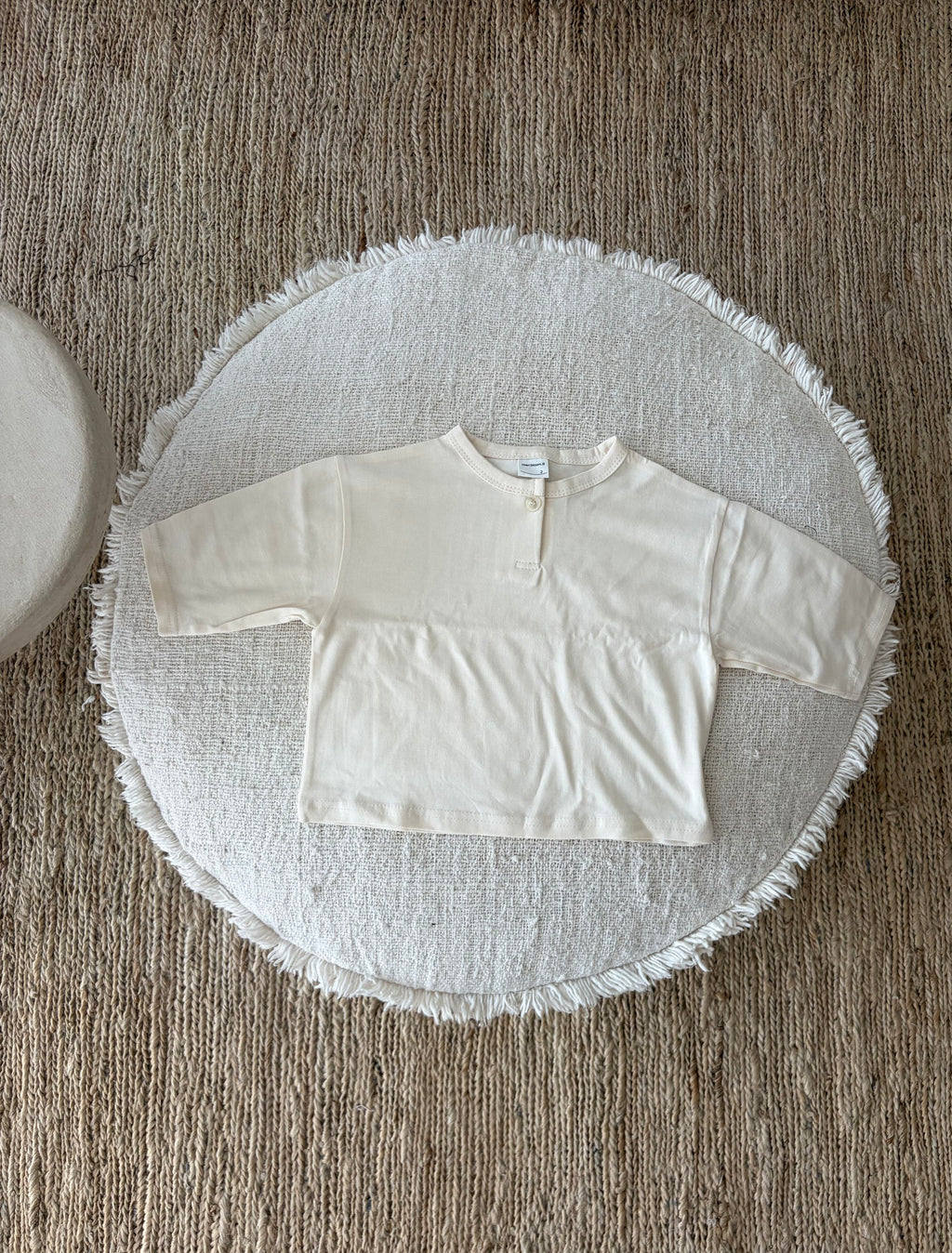 Button longsleeve baby - cream