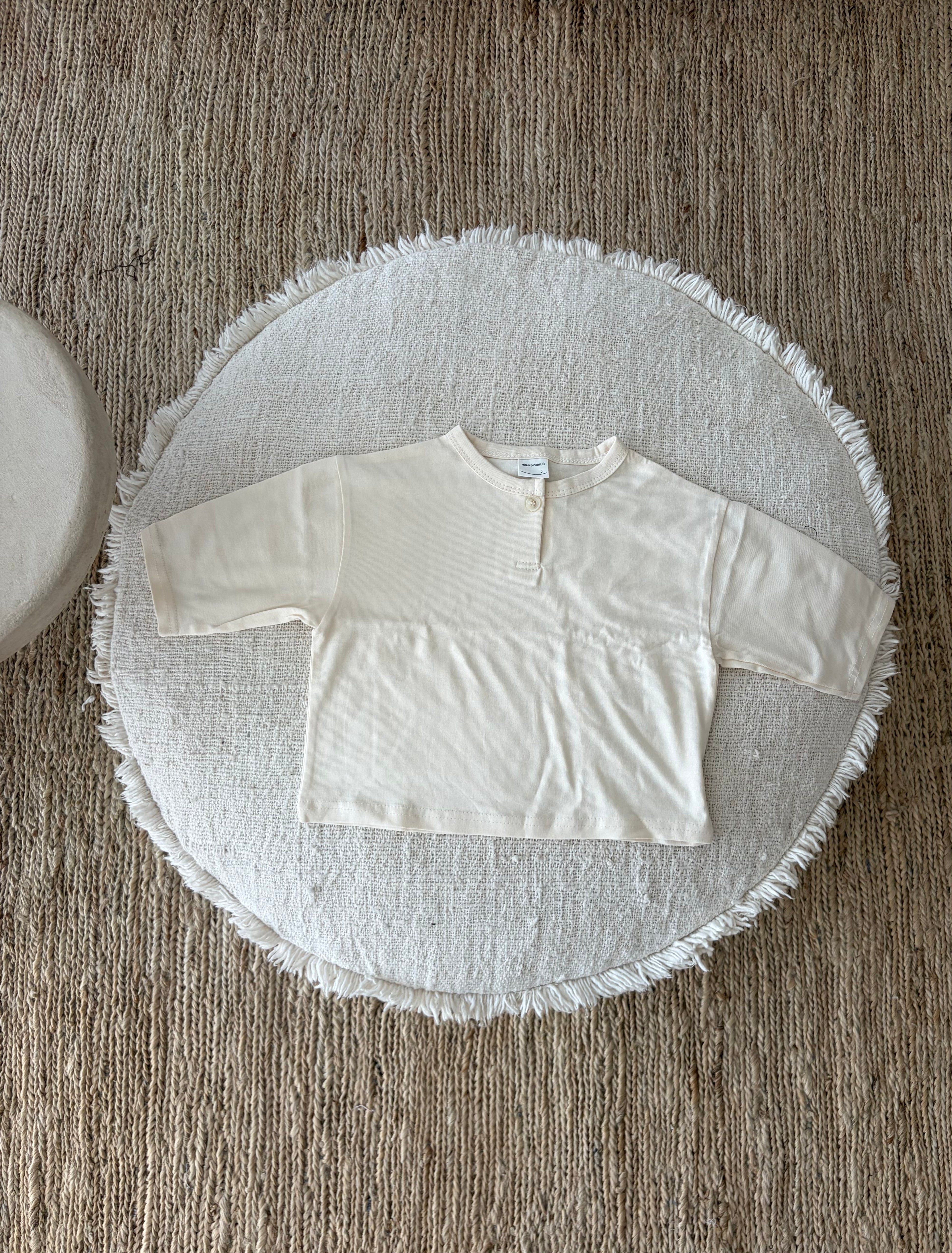 Button longsleeve baby - cream