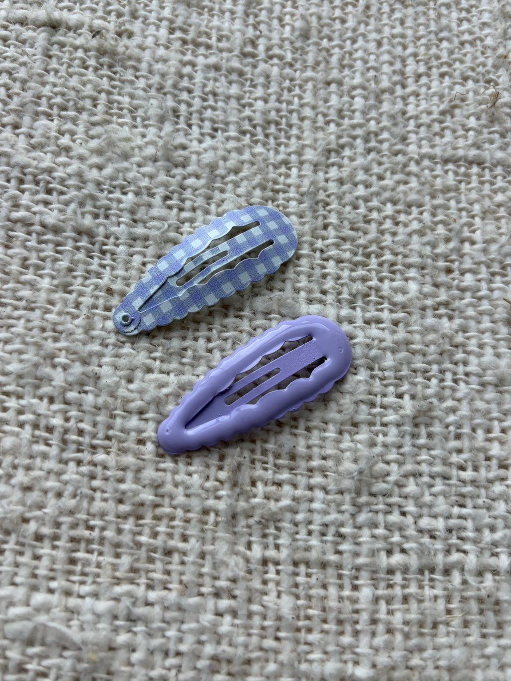 Purple & vichy 2 hairclips