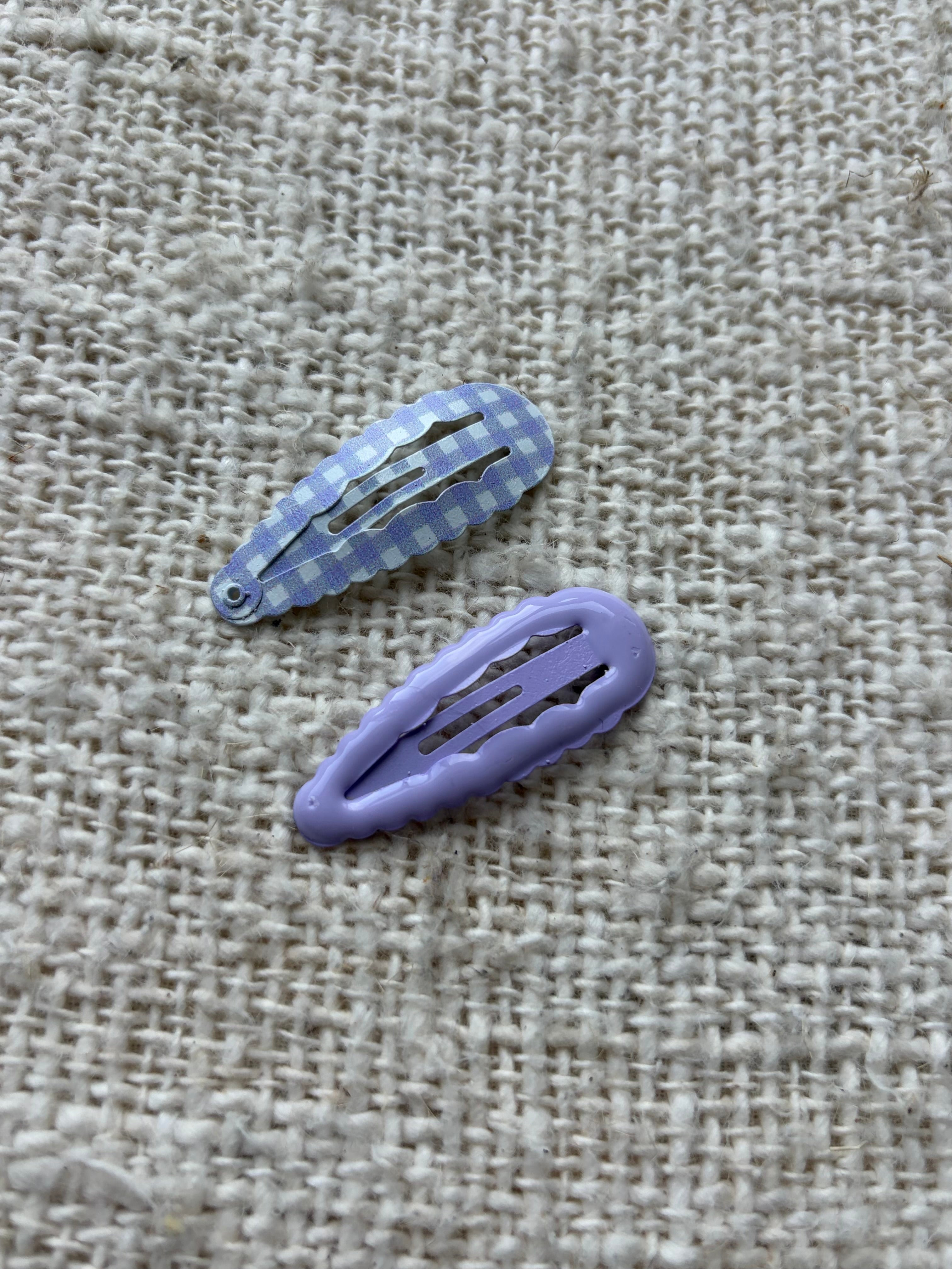 Purple & vichy 2 hairclips
