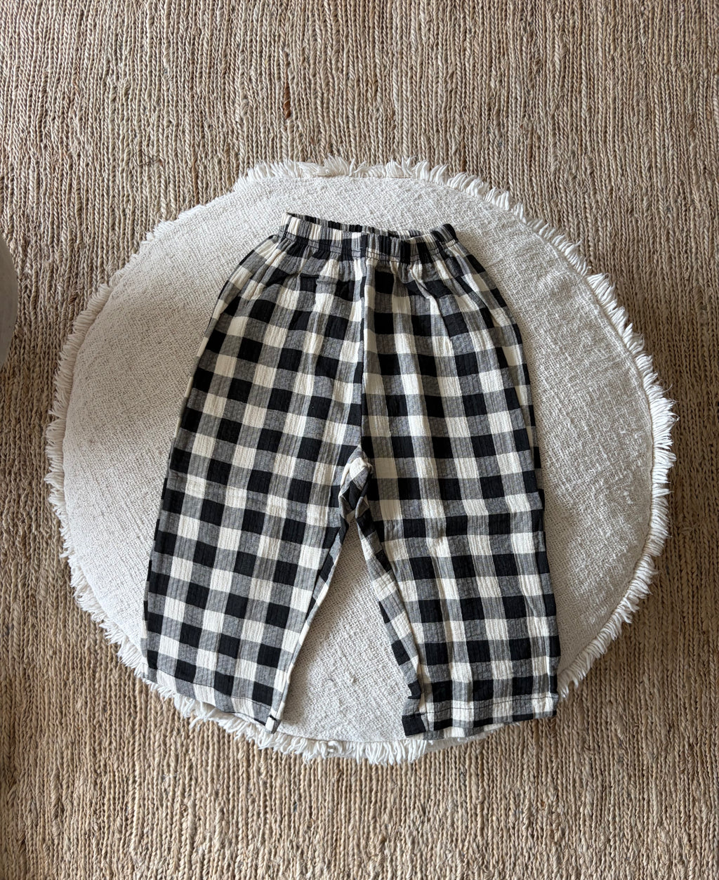 Black check pants