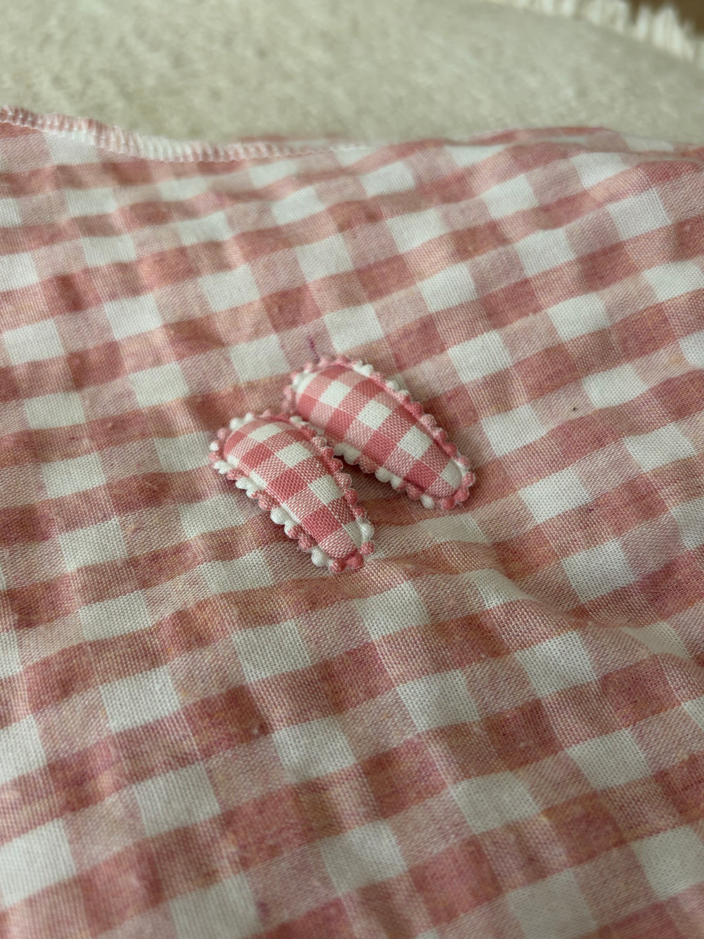 2 baby hairclips vichy pink