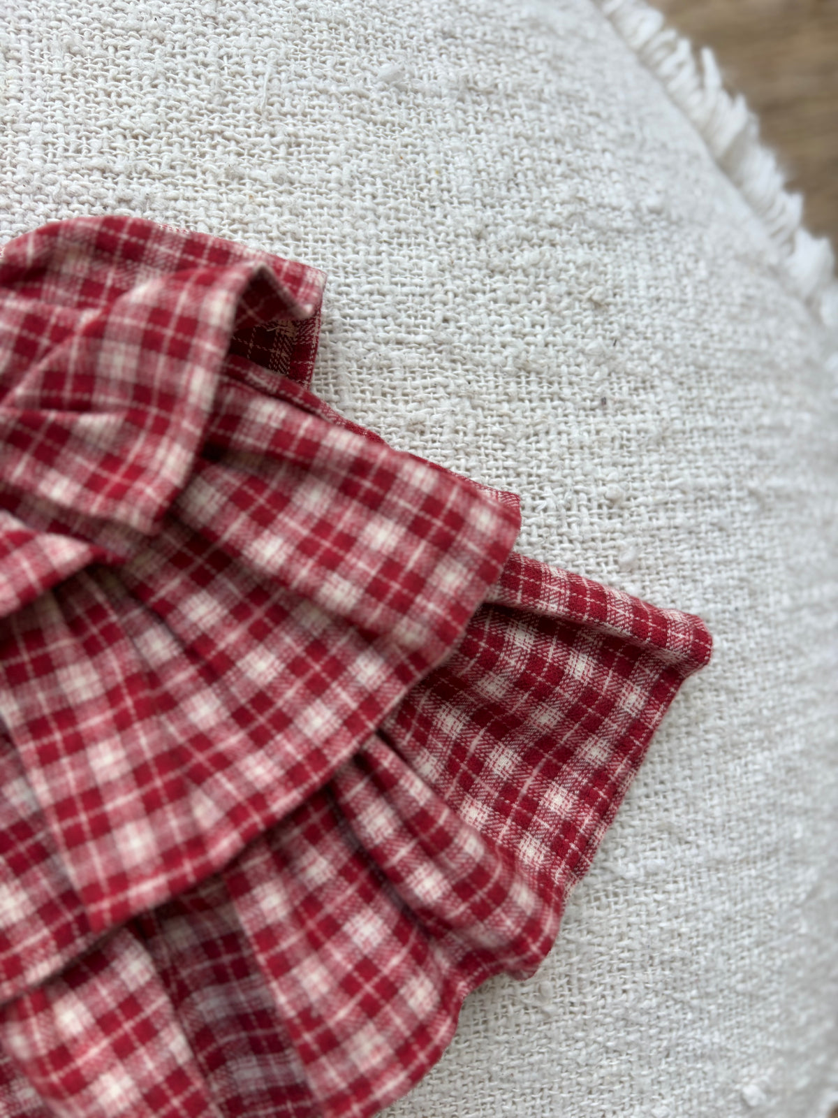 Flannel Can Can skirt - red