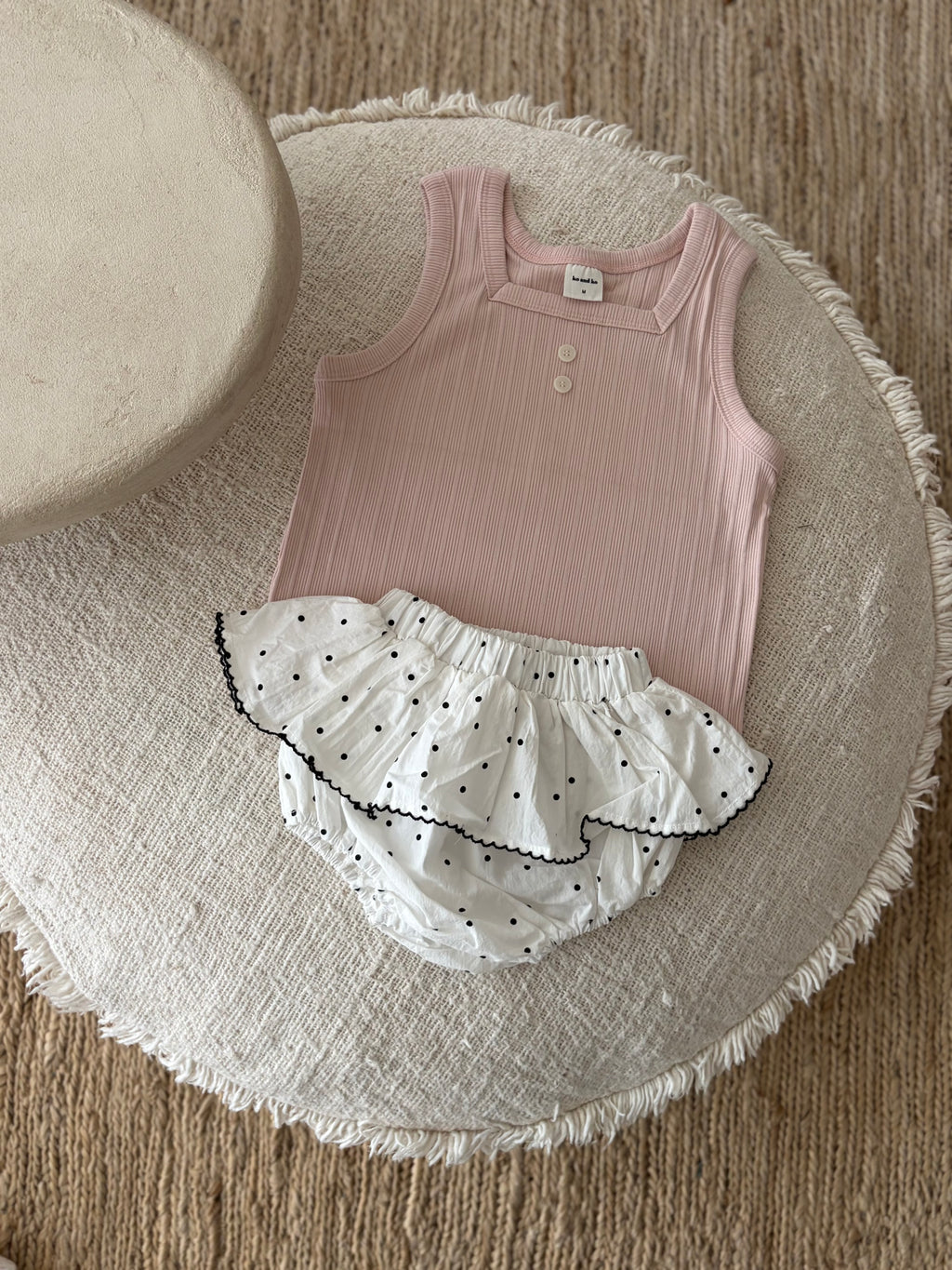 Ribbed tank top - pink