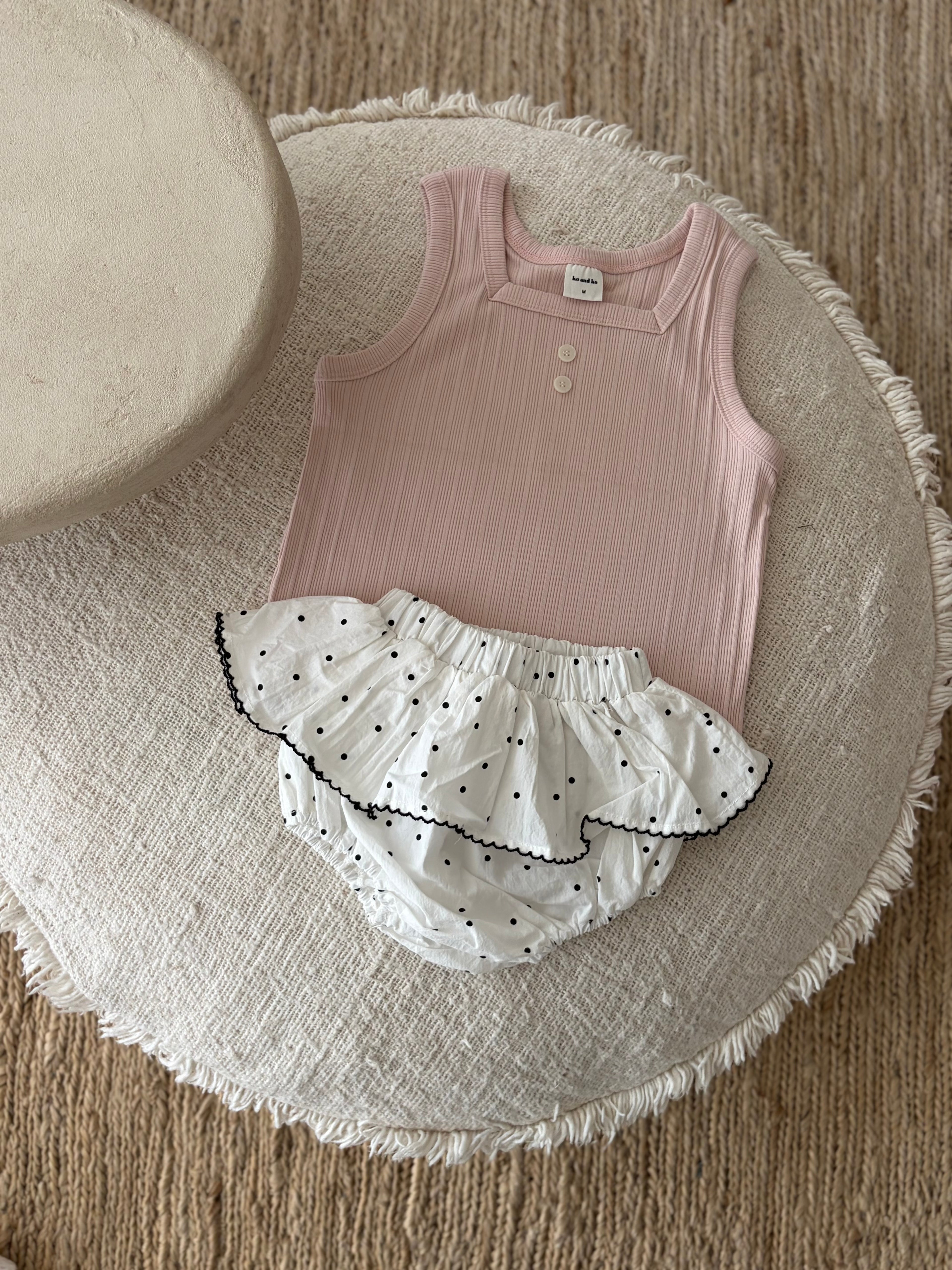 Ribbed tank top - pink