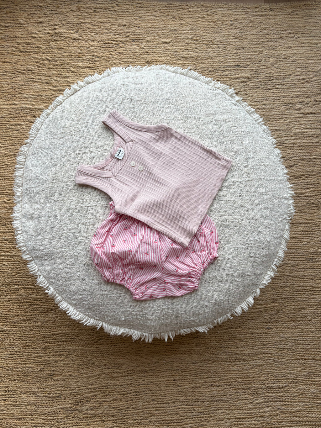 Ribbed tank top - pink