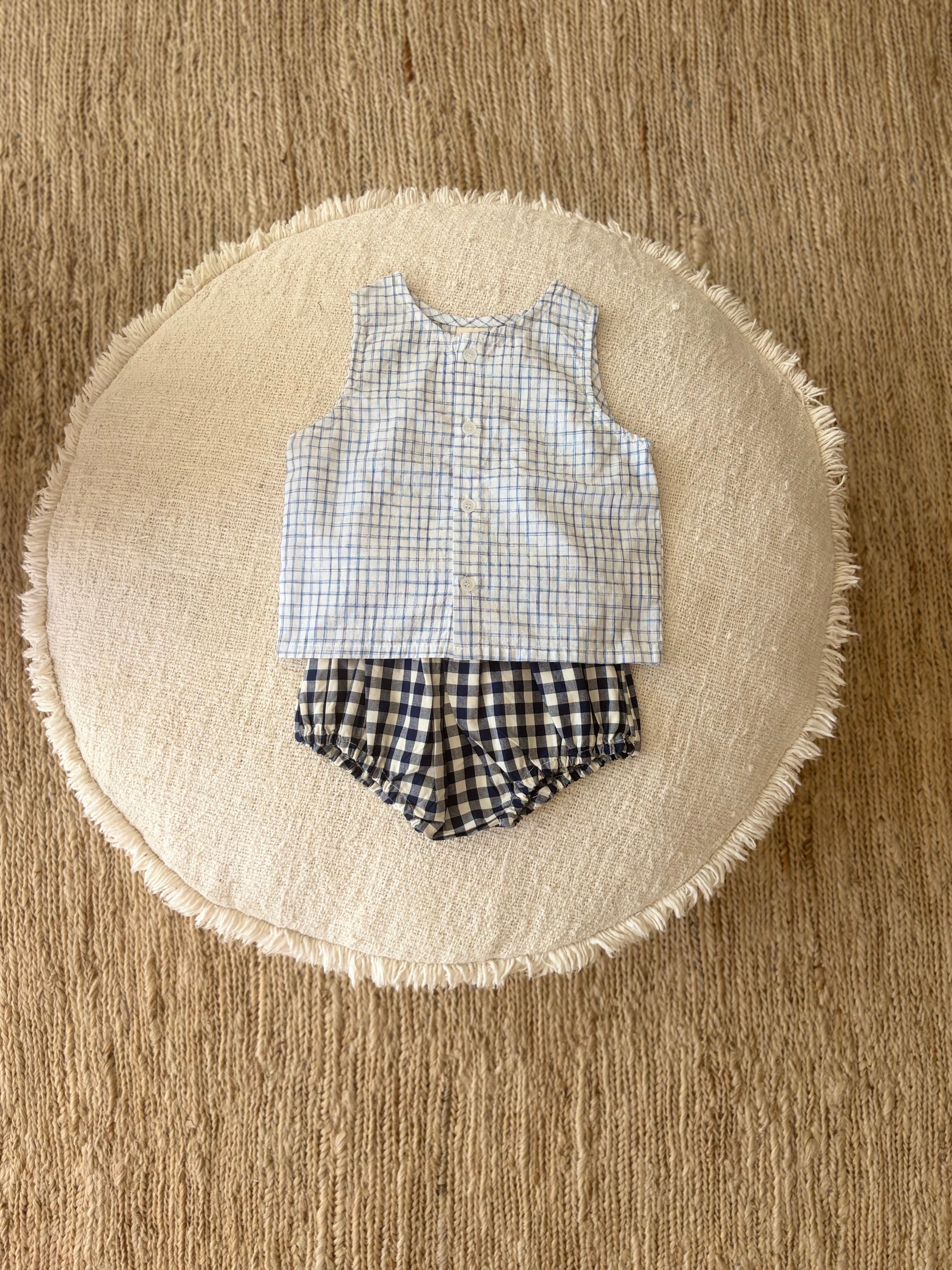 Blue vichy bloomer