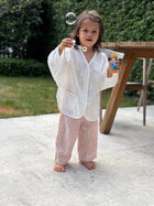 Embroidered cardigan - white