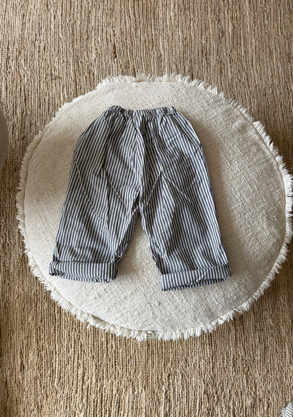Navy blue striped pants