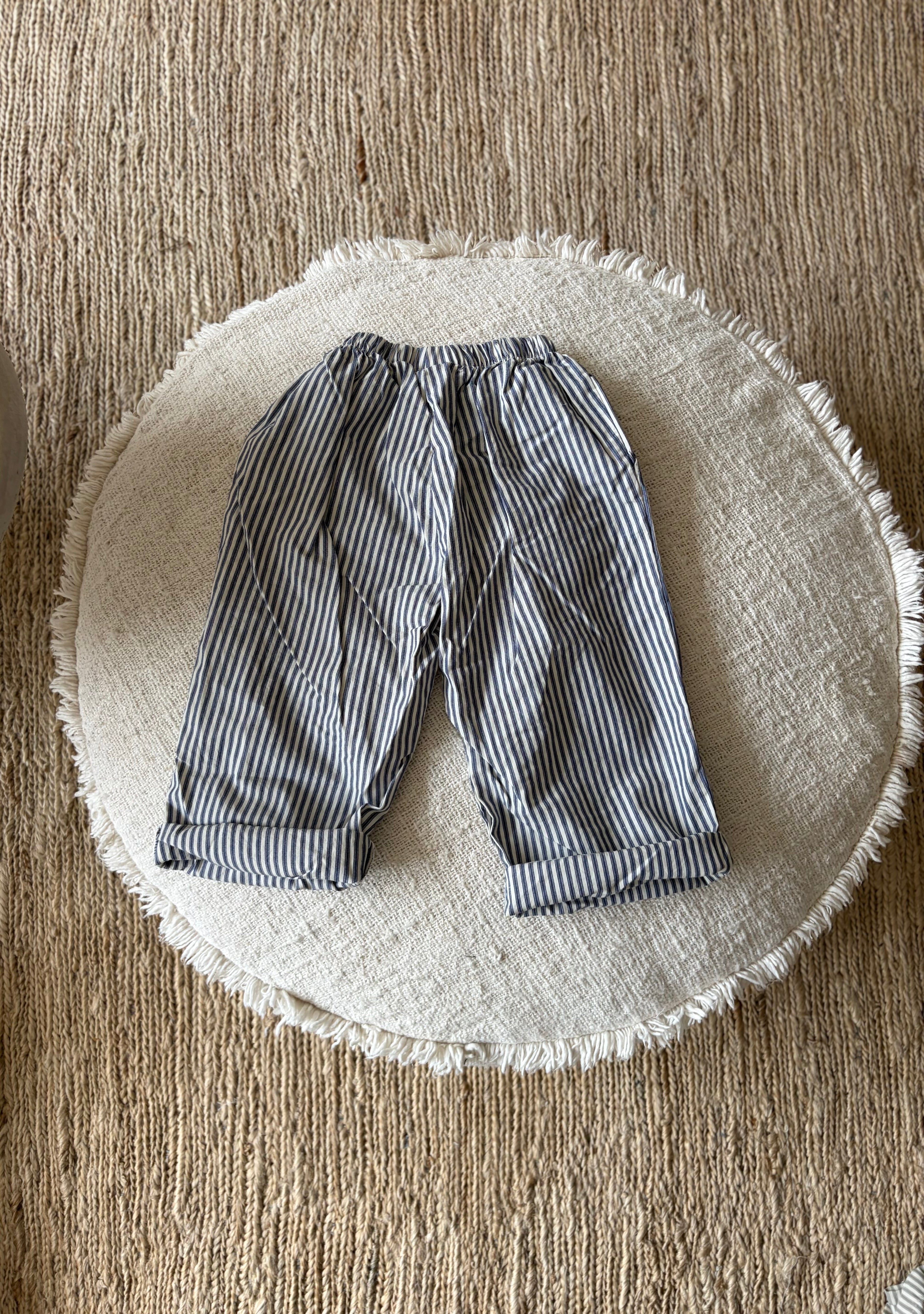 Navy blue striped pants